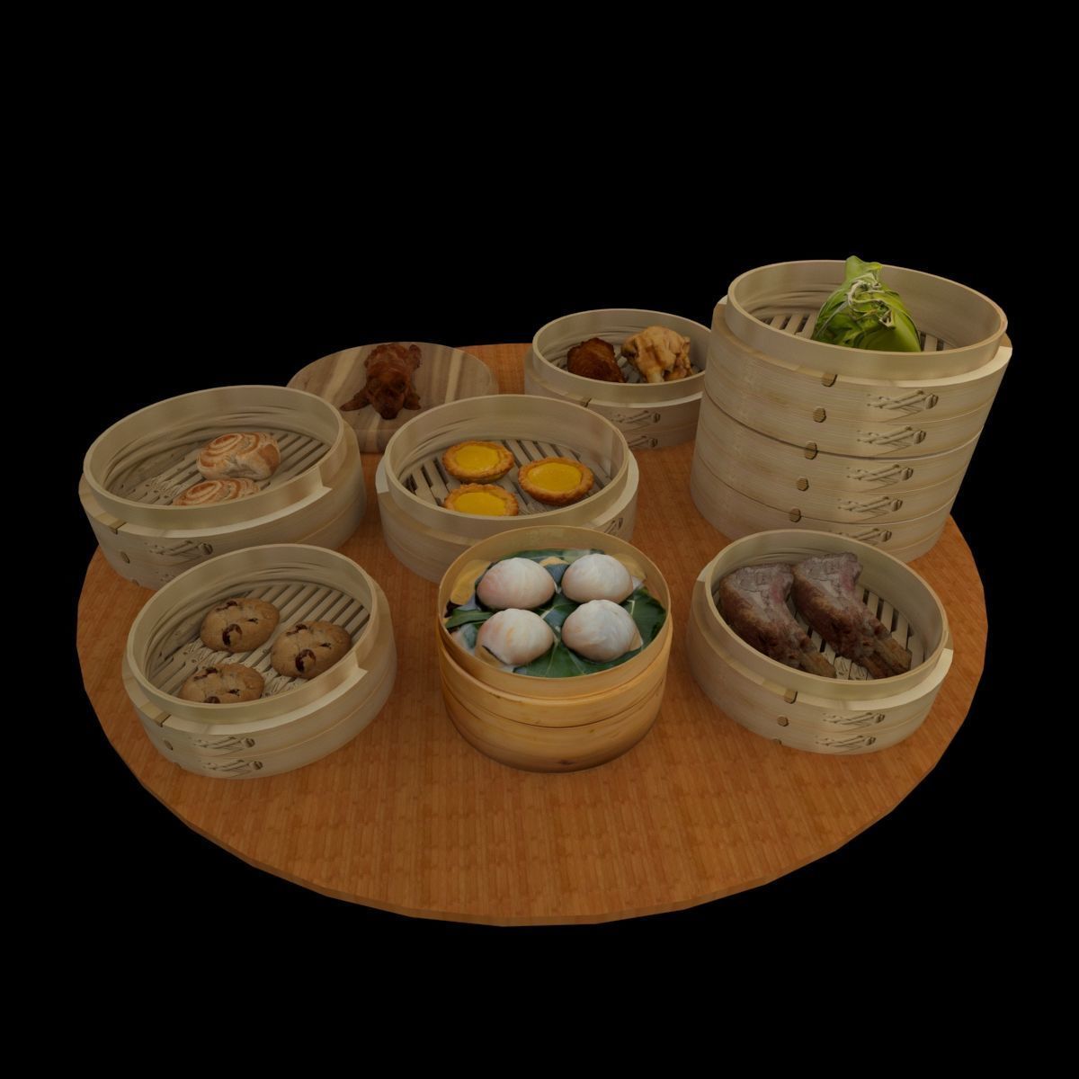 Chinese  dim sum  3D model_6