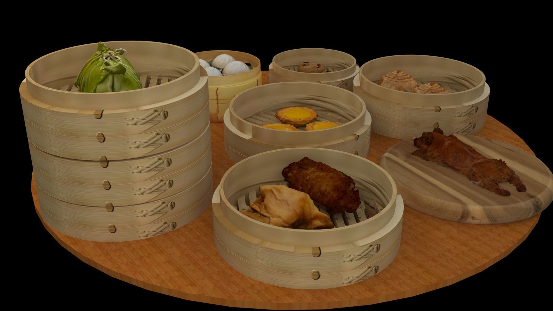 Chinese  dim sum  3D model_4