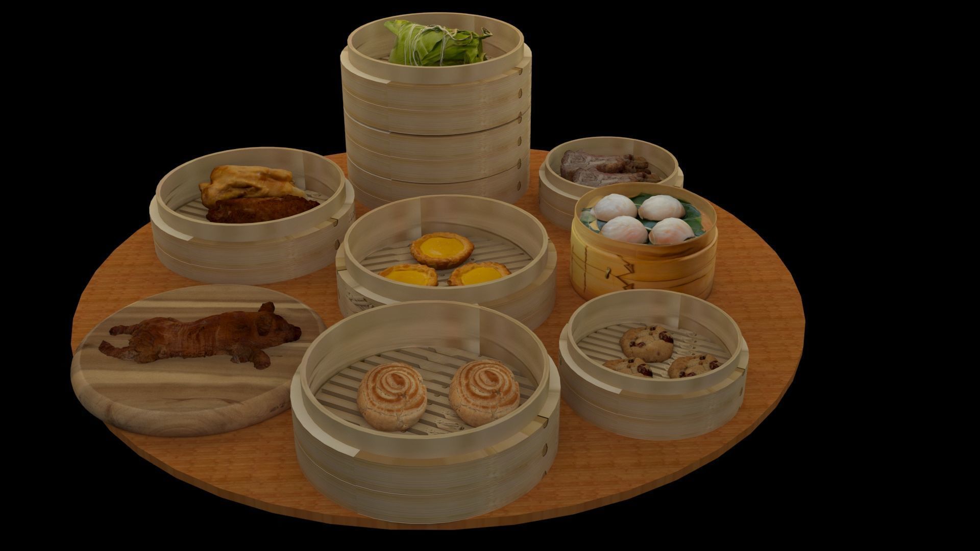 Chinese  dim sum  3D model_5