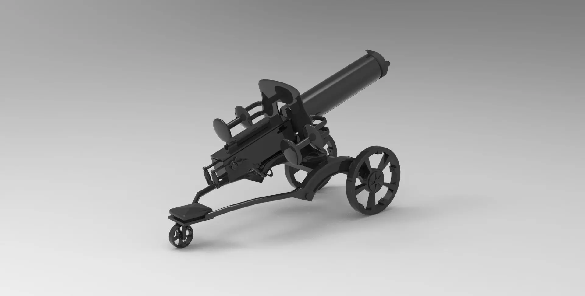 Maxim machine gun  3D model_0