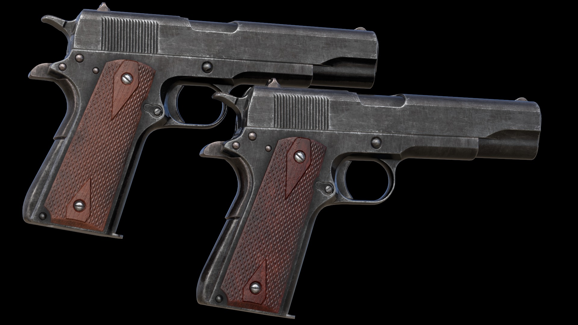 Colt 1911 M1911 Game Ready Low-poly 3D model_5