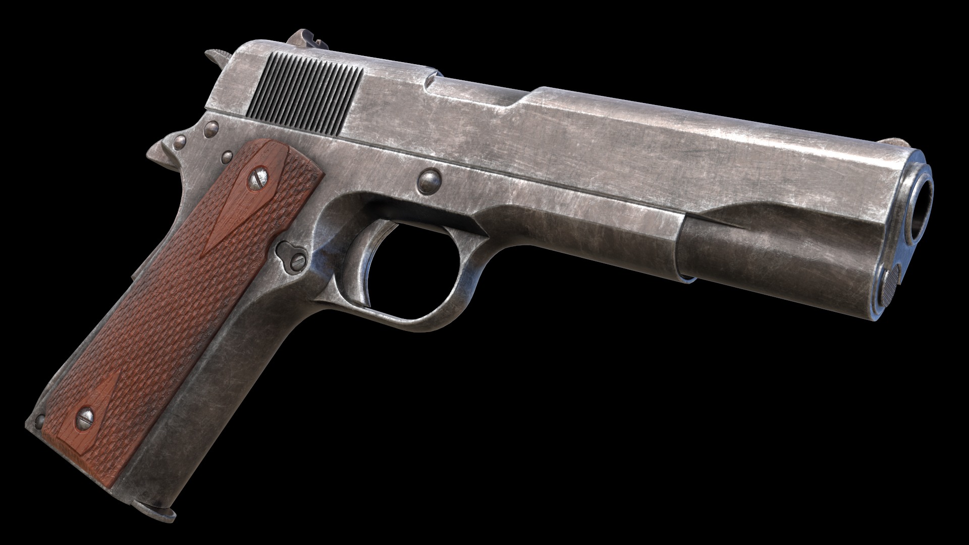 Colt 1911 M1911 Game Ready Low-poly 3D model_10