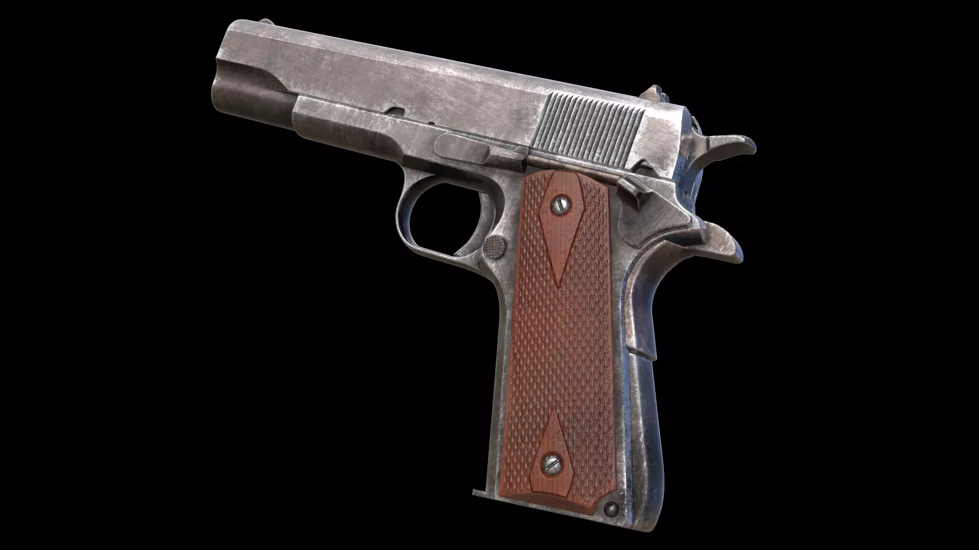 Colt 1911 M1911 Game Ready Low-poly 3D model_0