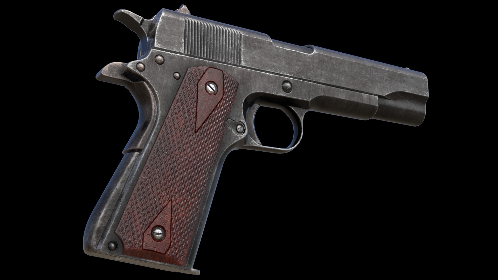 Colt 1911 M1911 Game Ready Low-poly 3D model_17
