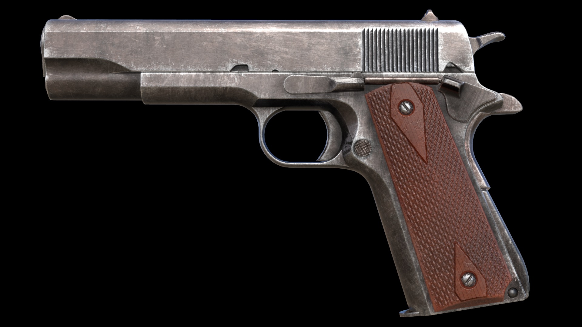 Colt 1911 M1911 Game Ready Low-poly 3D model_13