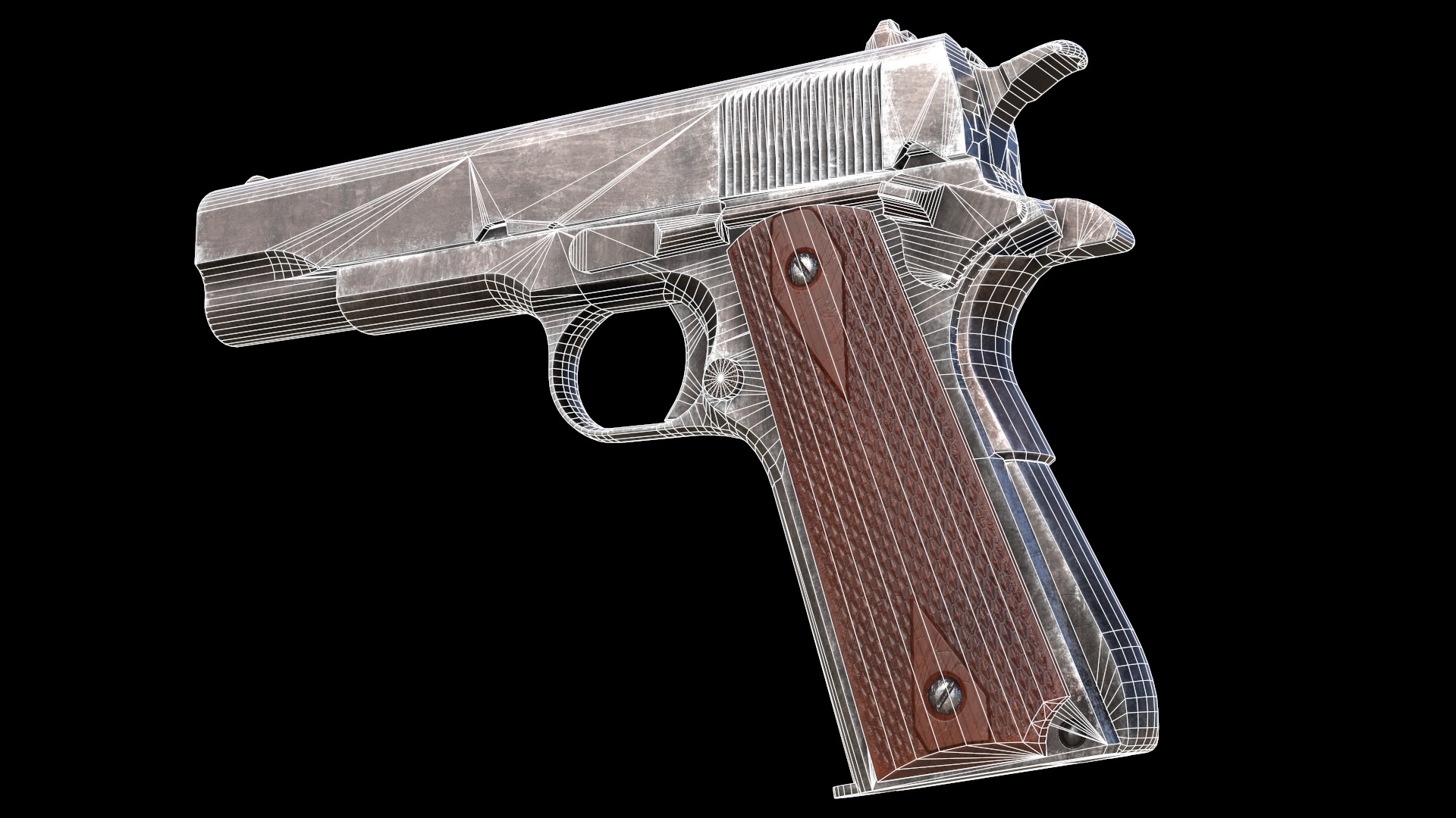 Colt 1911 M1911 Game Ready Low-poly 3D model_19