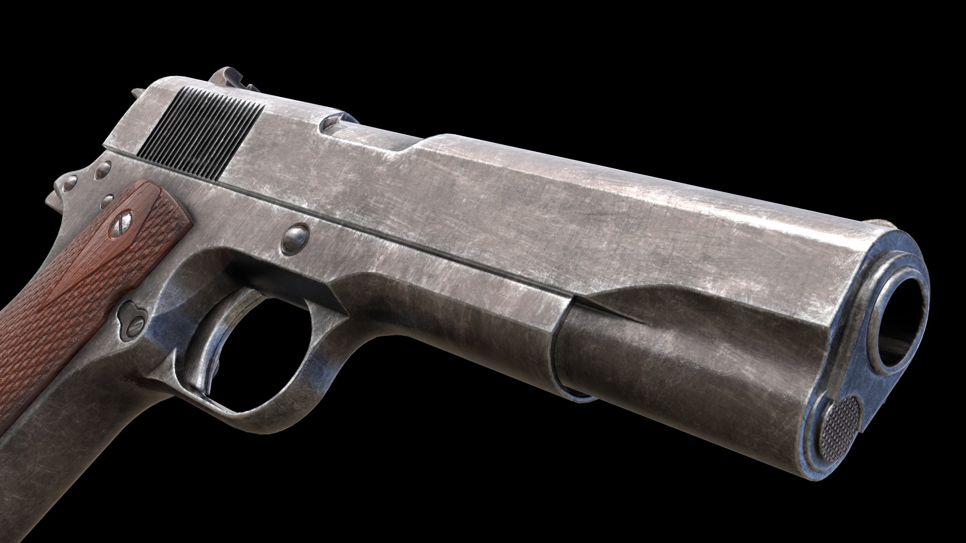 Colt 1911 M1911 Game Ready Low-poly 3D model_11