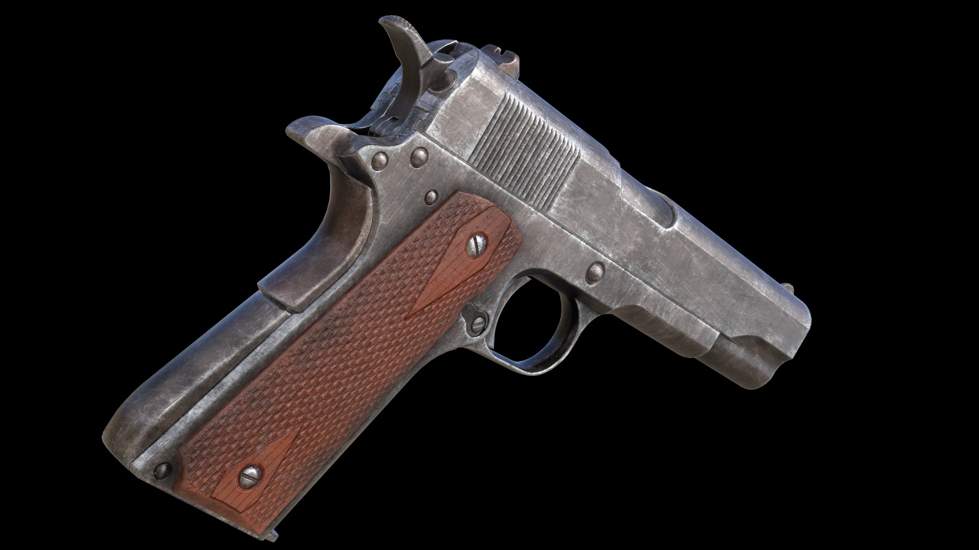 Colt 1911 M1911 Game Ready Low-poly 3D model_8