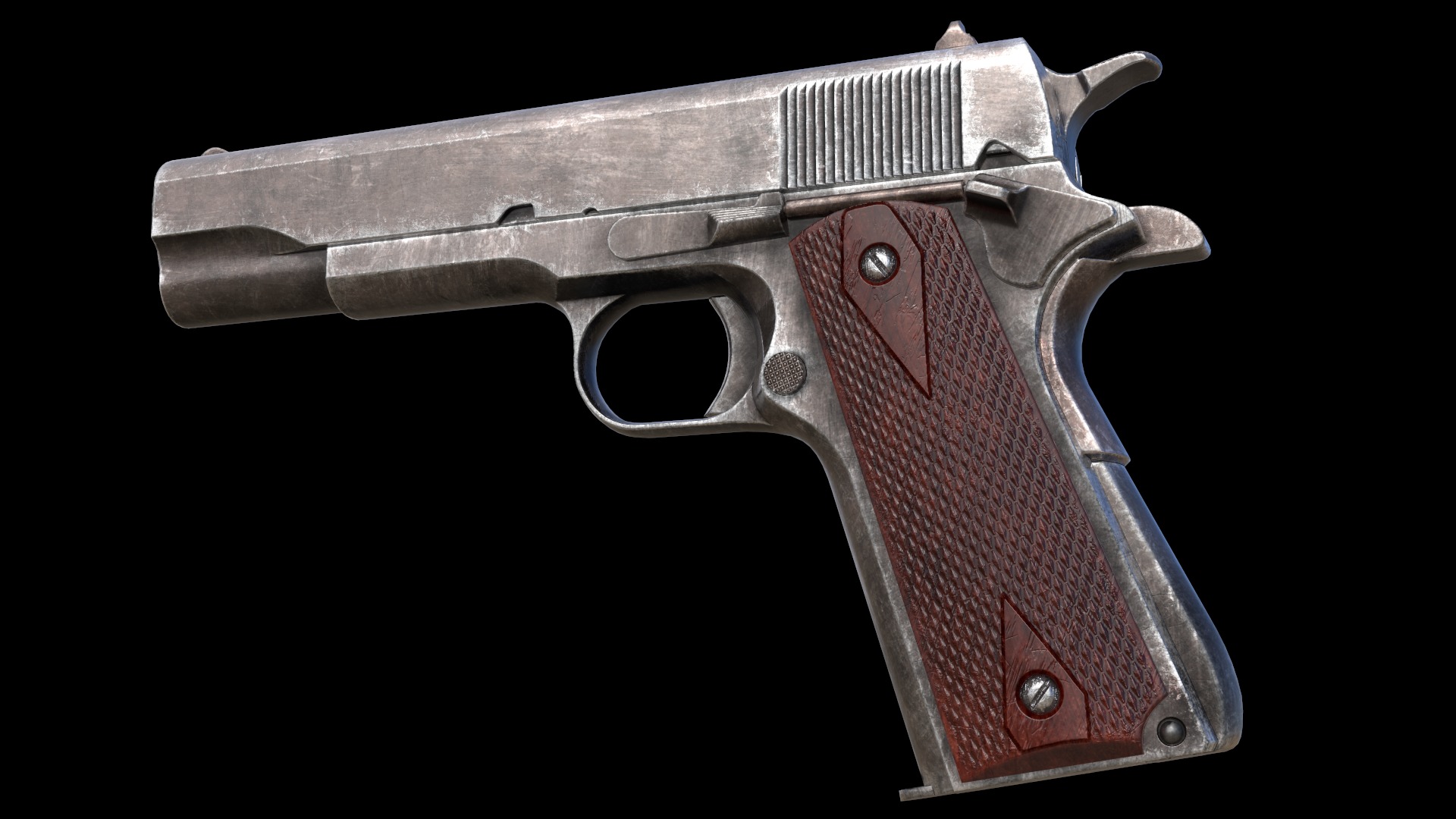 Colt 1911 M1911 Game Ready Low-poly 3D model_3