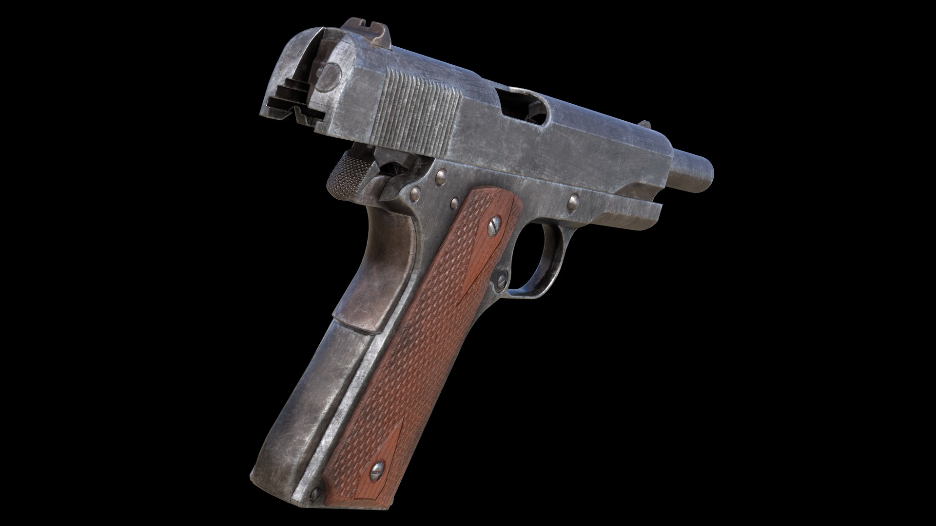 Colt 1911 M1911 Game Ready Low-poly 3D model_9