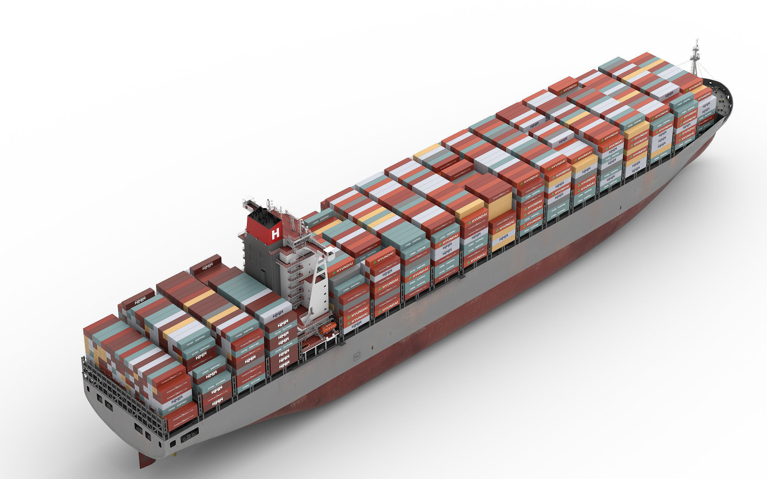 Container Ship 3D model_8