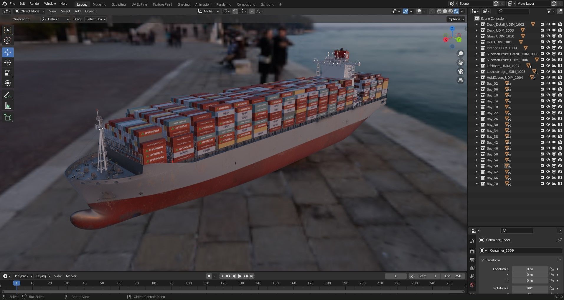 Container Ship 3D model_27
