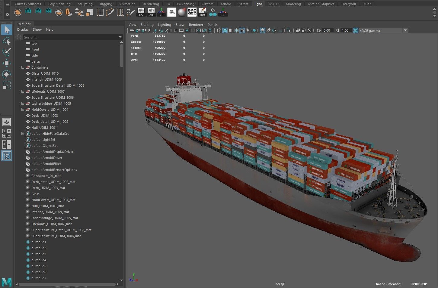 Container Ship 3D model_29