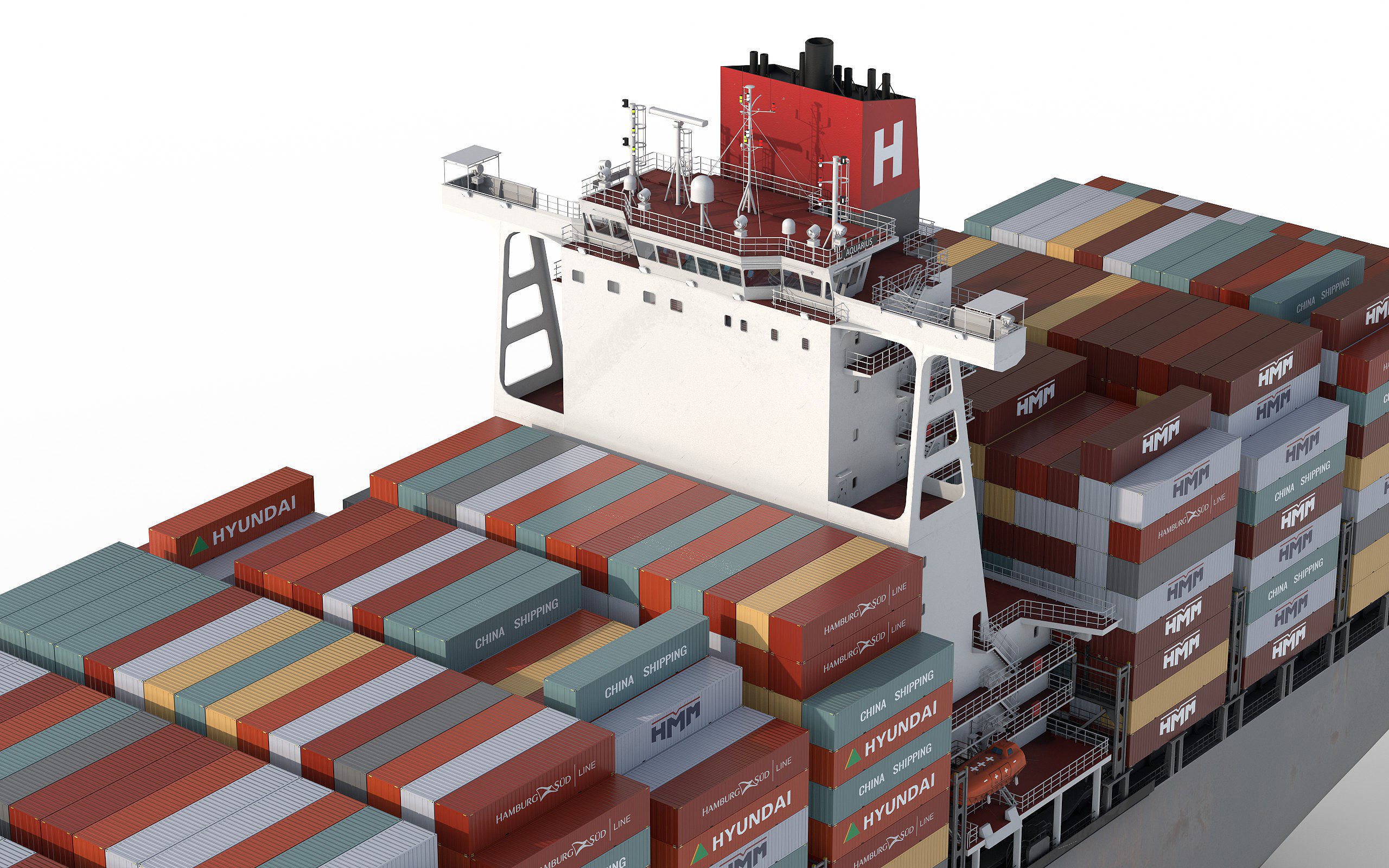 Container Ship 3D model_13