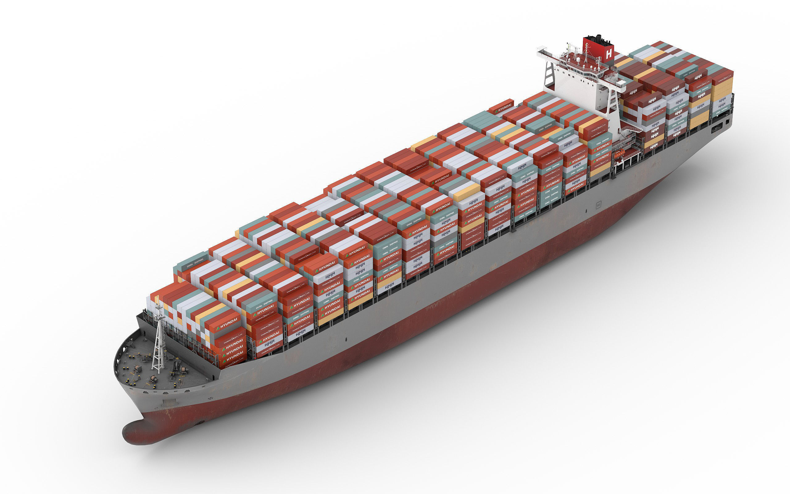 Container Ship 3D model_7