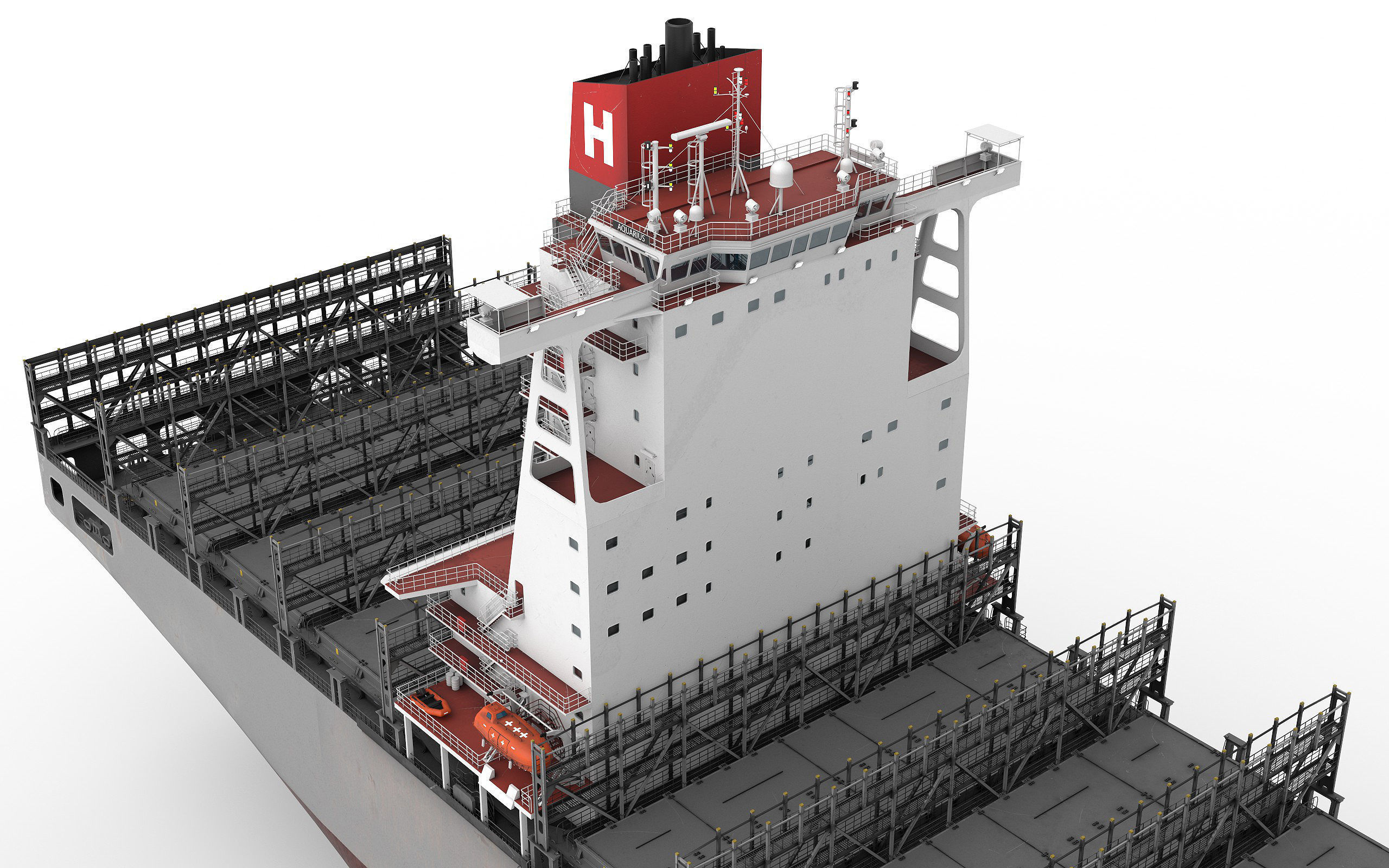 Container Ship 3D model_5
