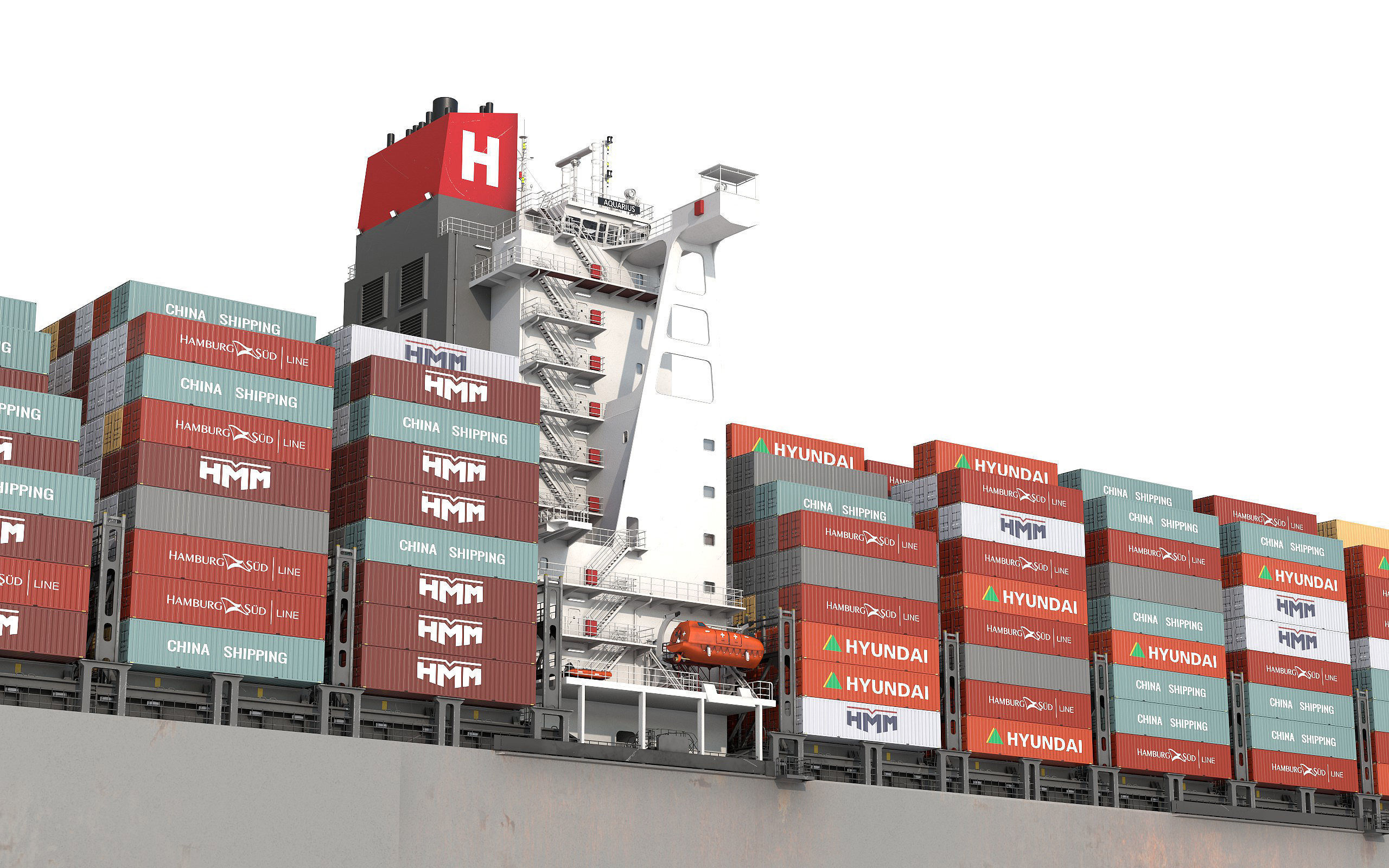 Container Ship 3D model_11