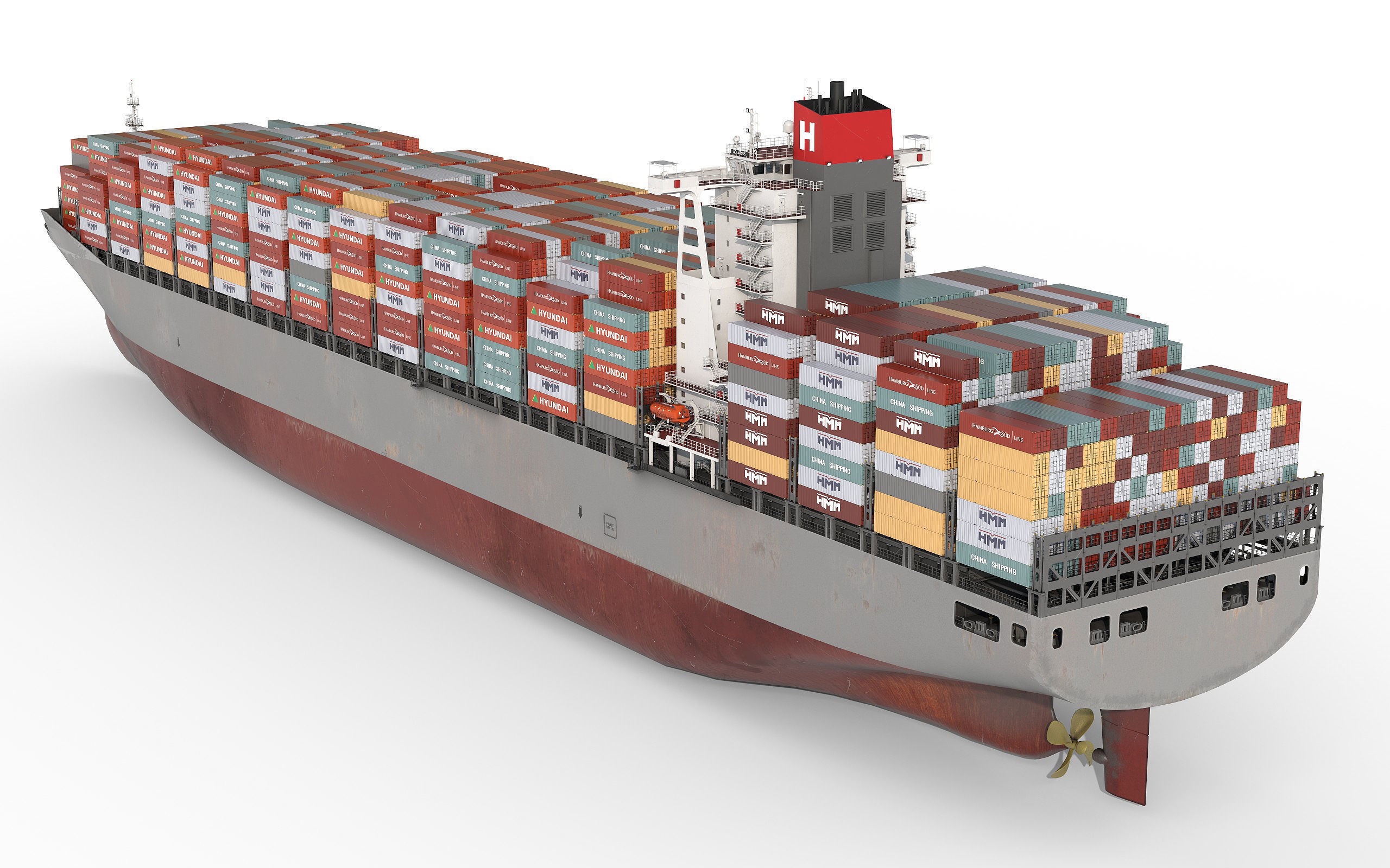 Container Ship 3D model_2