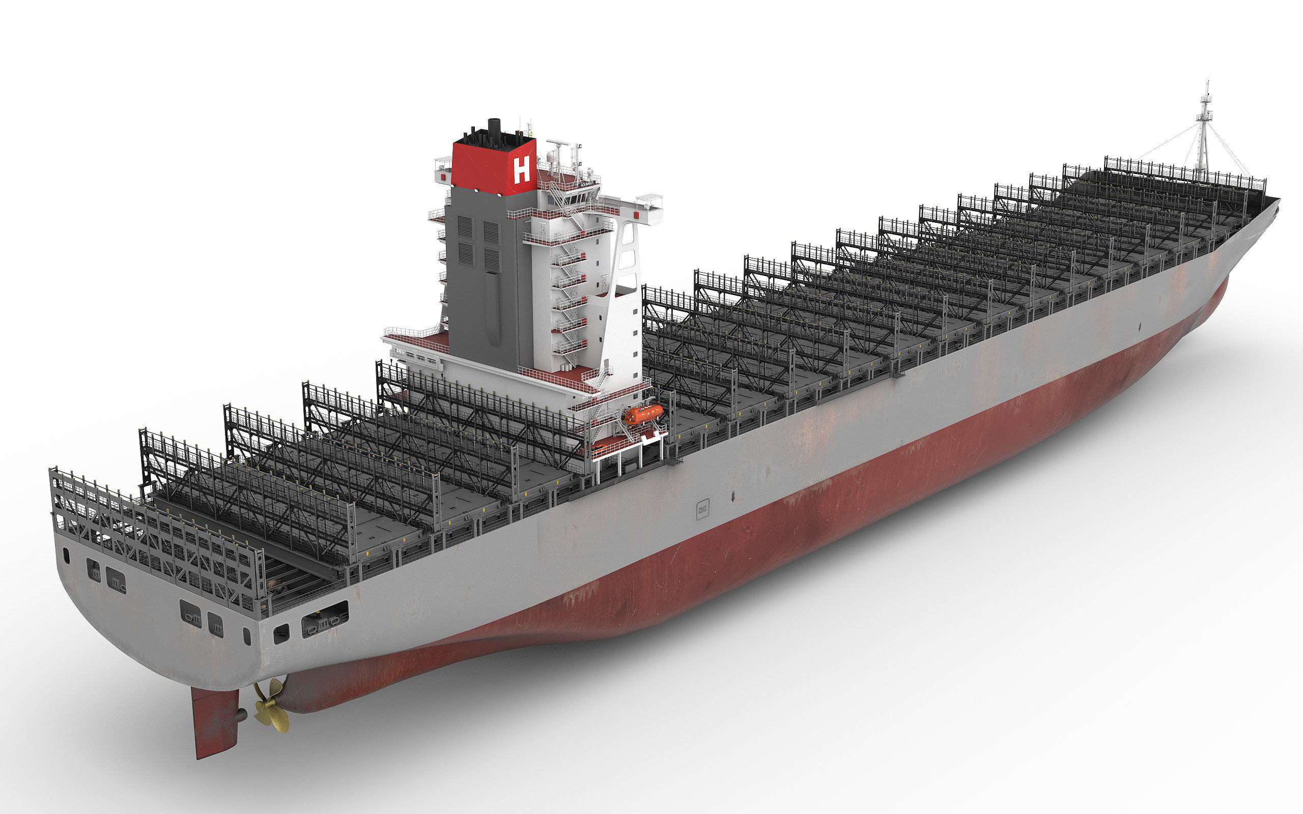 Container Ship 3D model_4