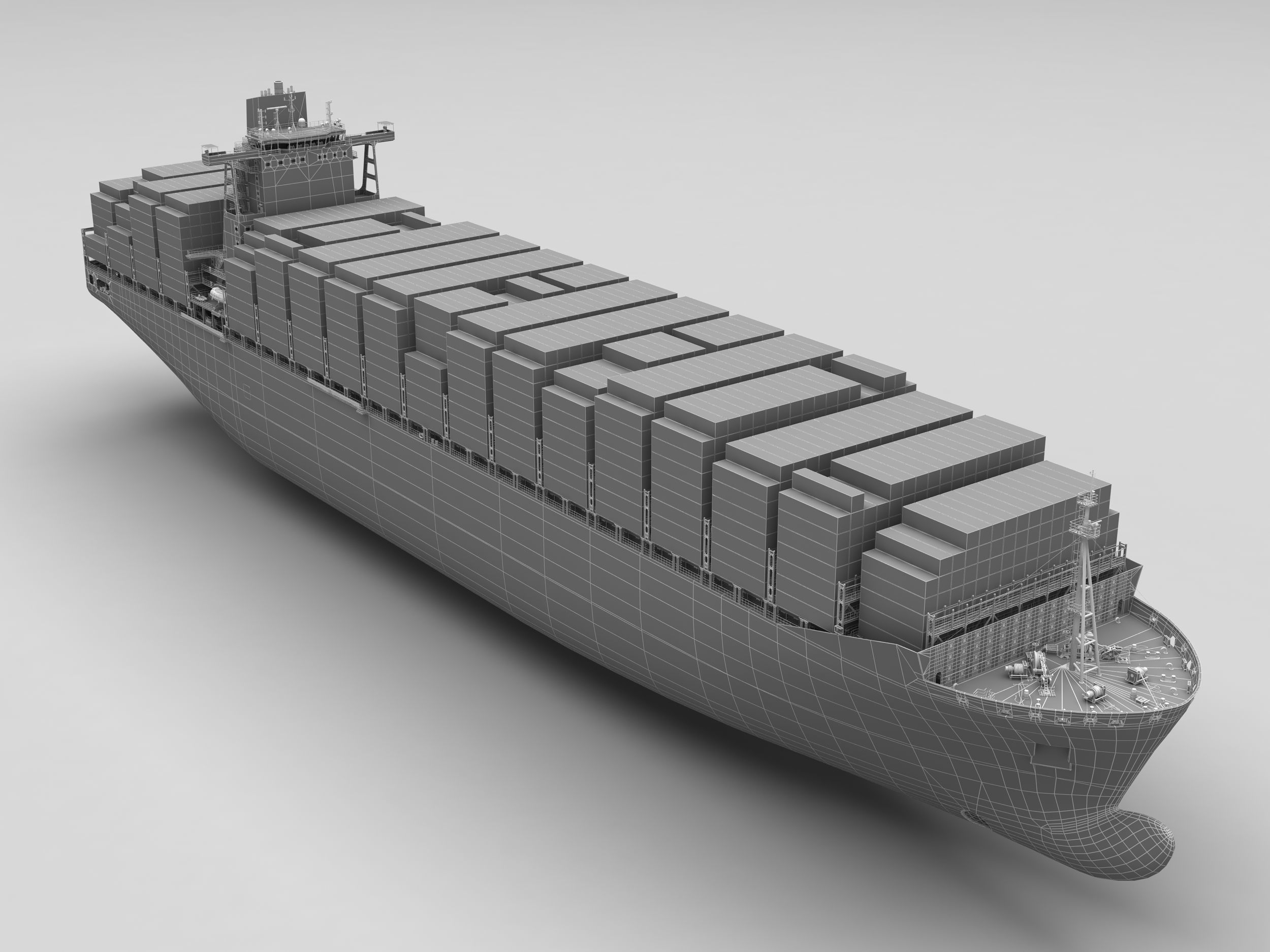 Container Ship 3D model_16