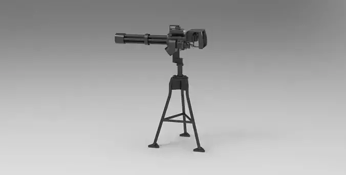 Minigun Tripod Mount  3D model