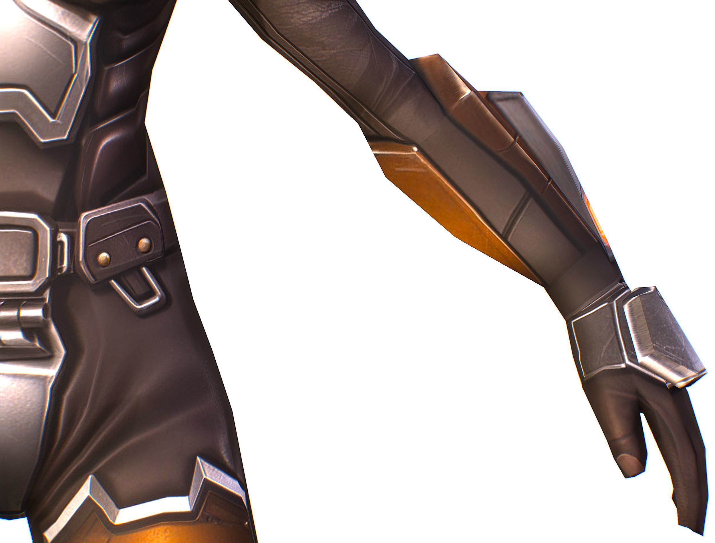 Cartoon Sci-Fi Cyborg Drone Trooper Soldier Low-poly 3D model_14