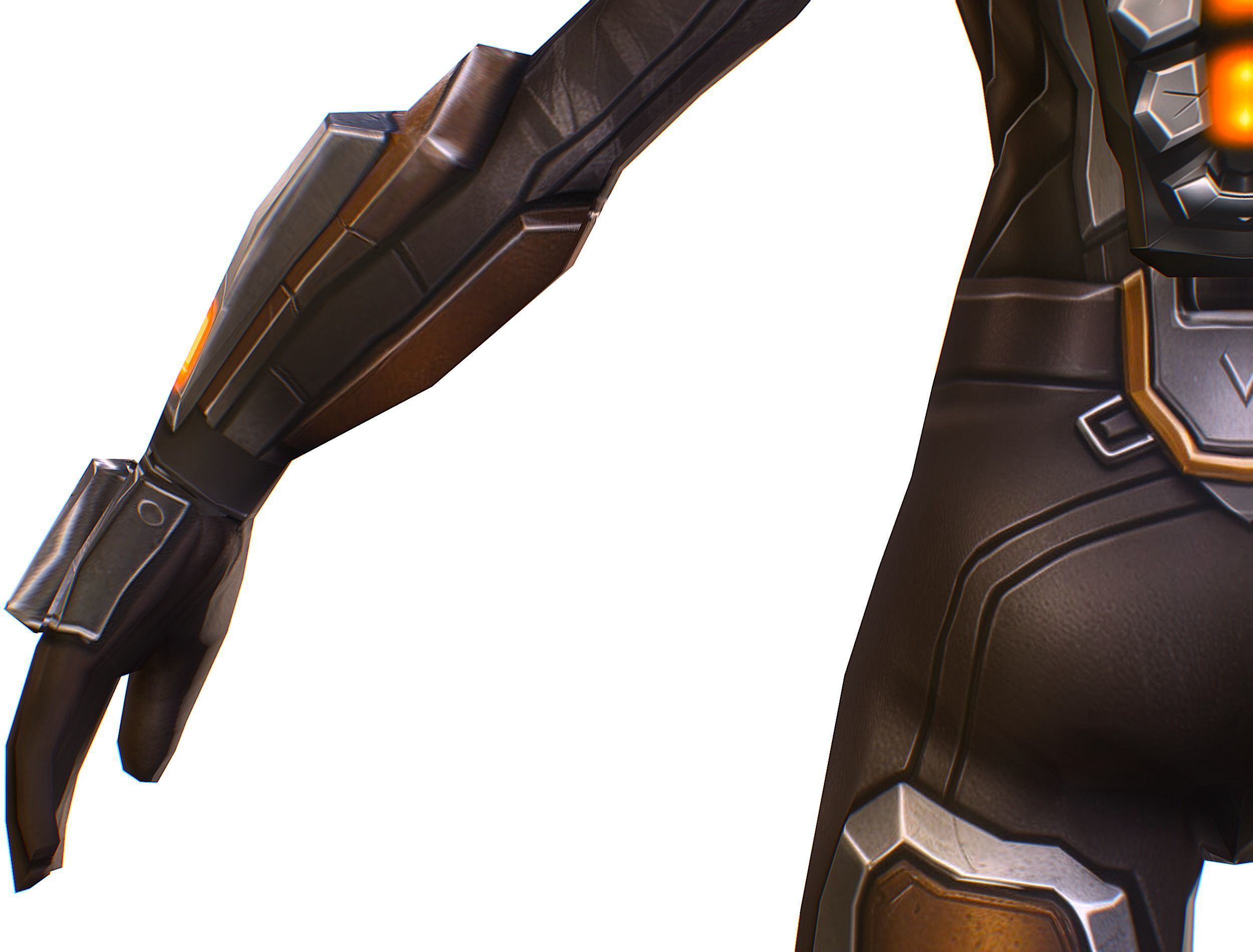 Cartoon Sci-Fi Cyborg Drone Trooper Soldier Low-poly 3D model_20