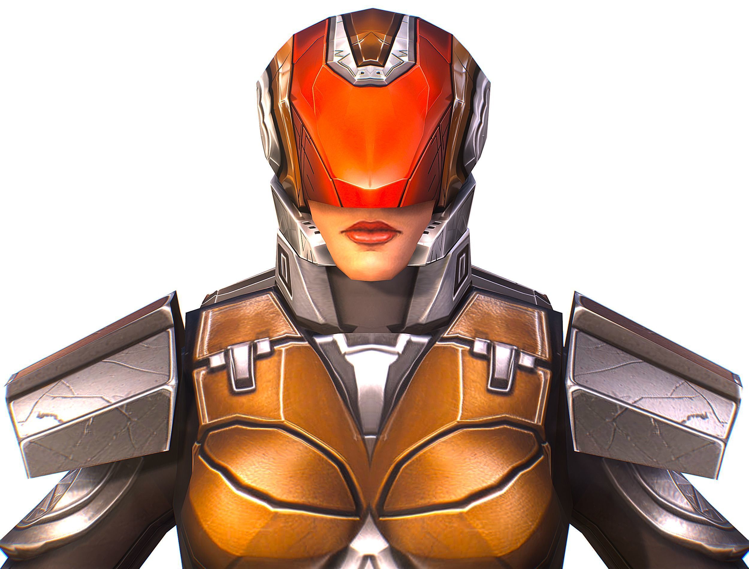 Cartoon Sci-Fi Cyborg Drone Trooper Soldier Low-poly 3D model_11