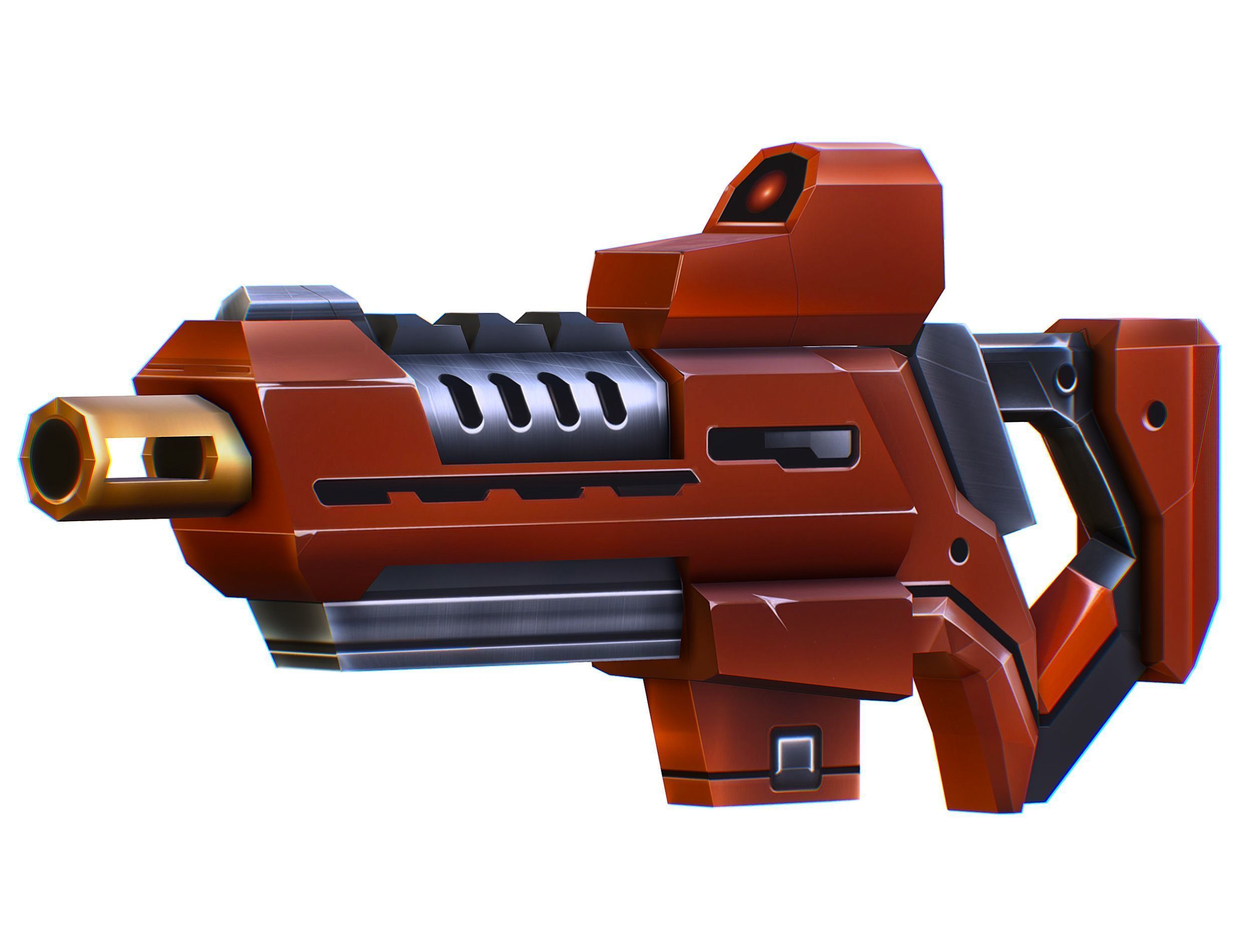 Cartoon Sci-Fi Cyborg Drone Trooper Soldier Low-poly 3D model_61