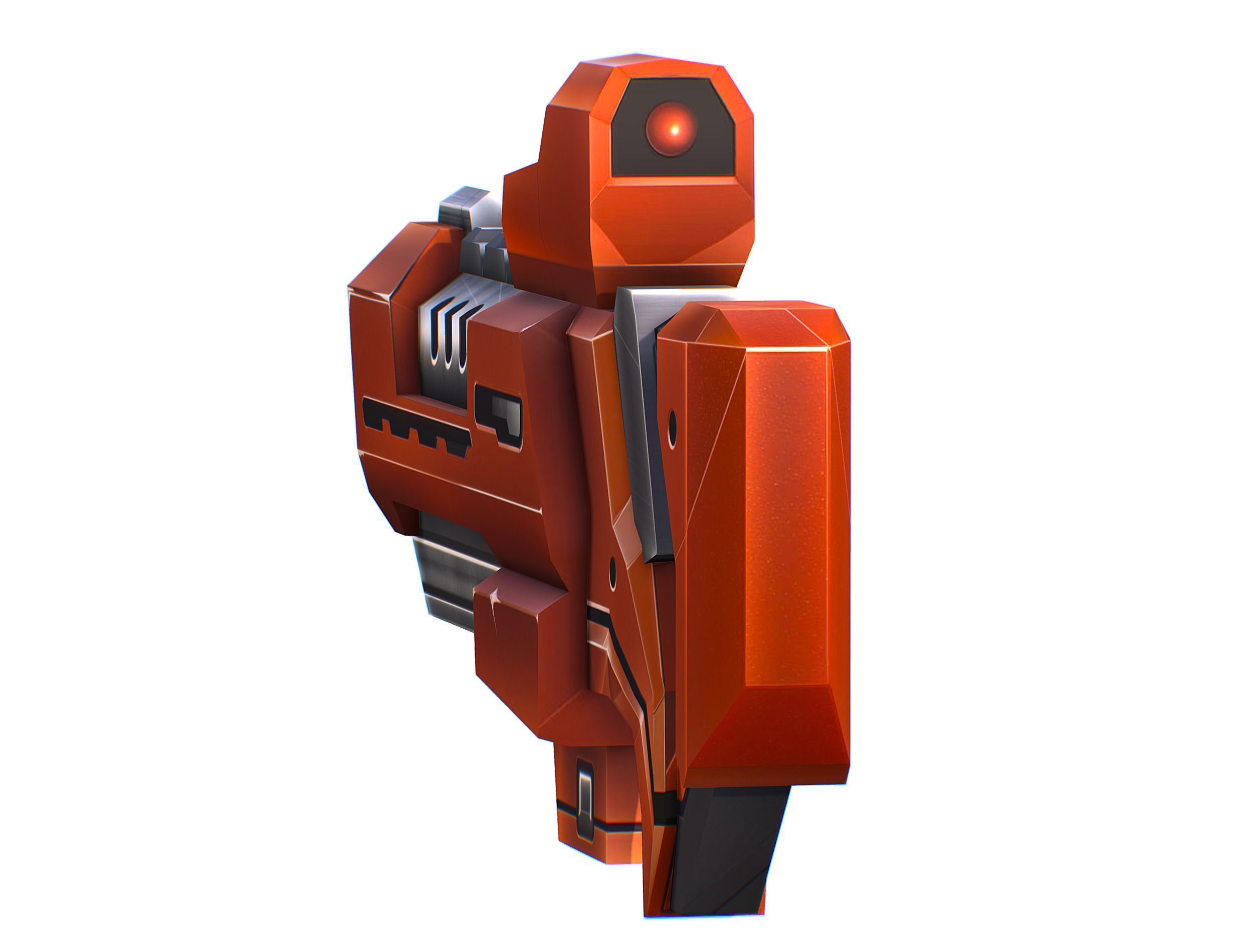 Cartoon Sci-Fi Cyborg Drone Trooper Soldier Low-poly 3D model_66