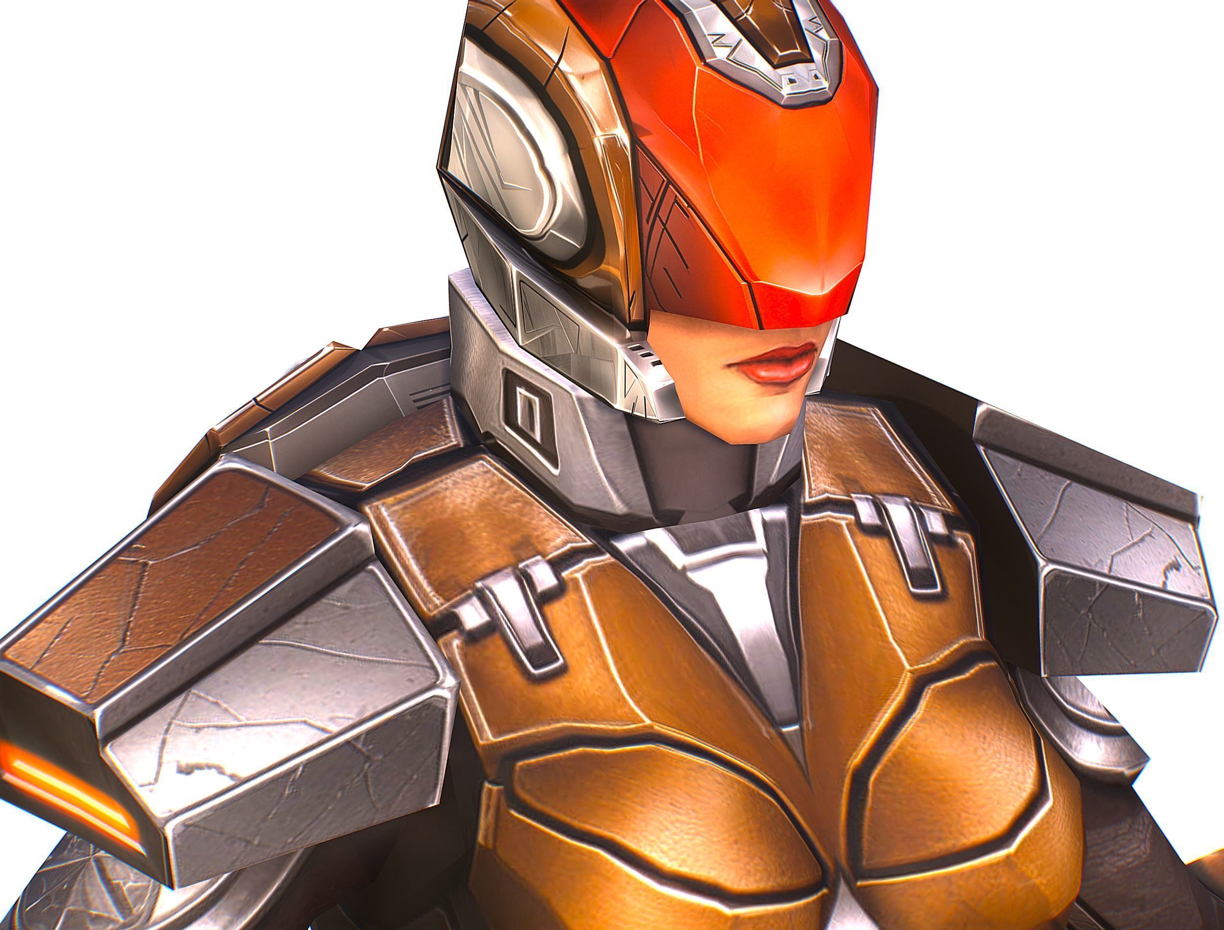 Cartoon Sci-Fi Cyborg Drone Trooper Soldier Low-poly 3D model_27