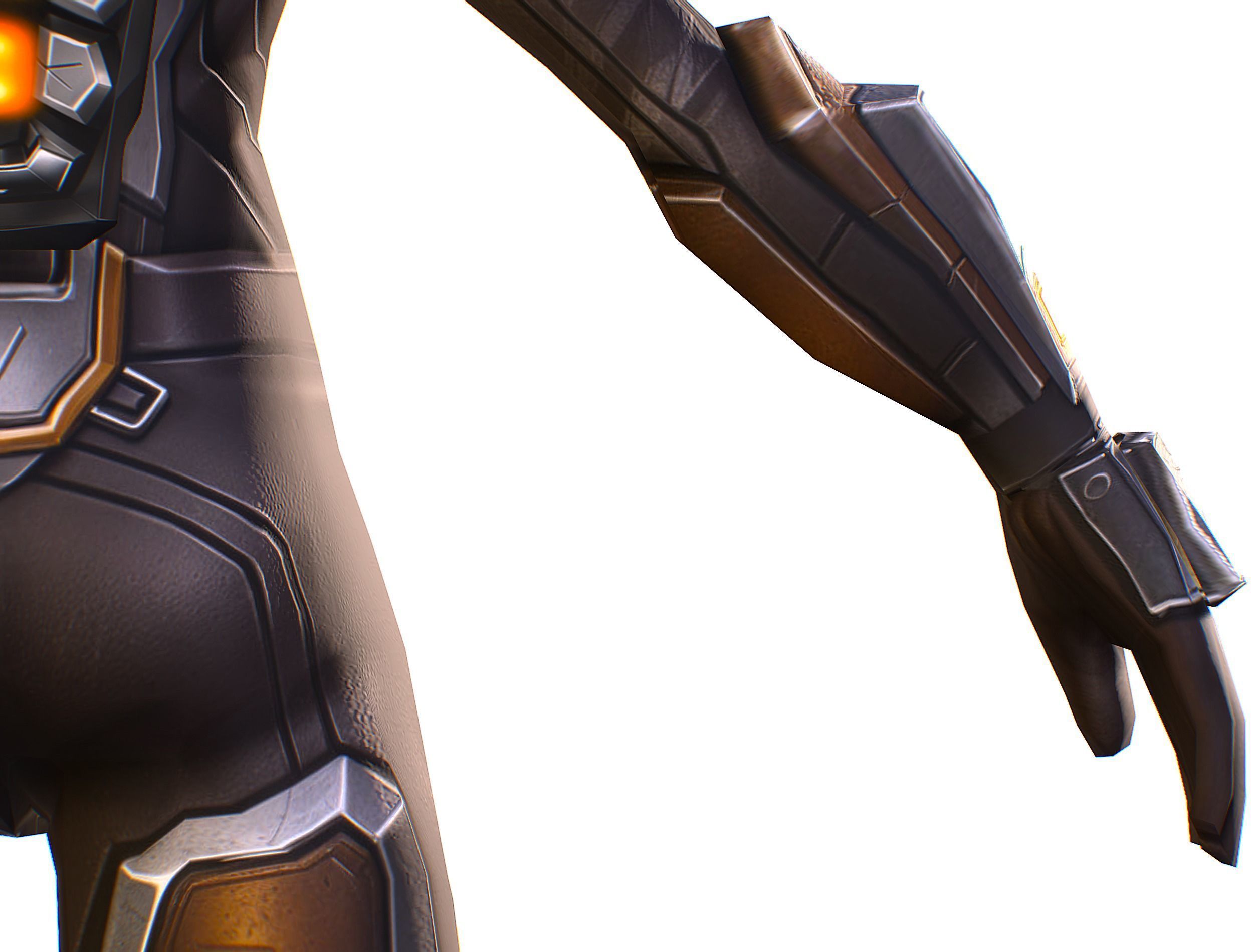 Cartoon Sci-Fi Cyborg Drone Trooper Soldier Low-poly 3D model_21