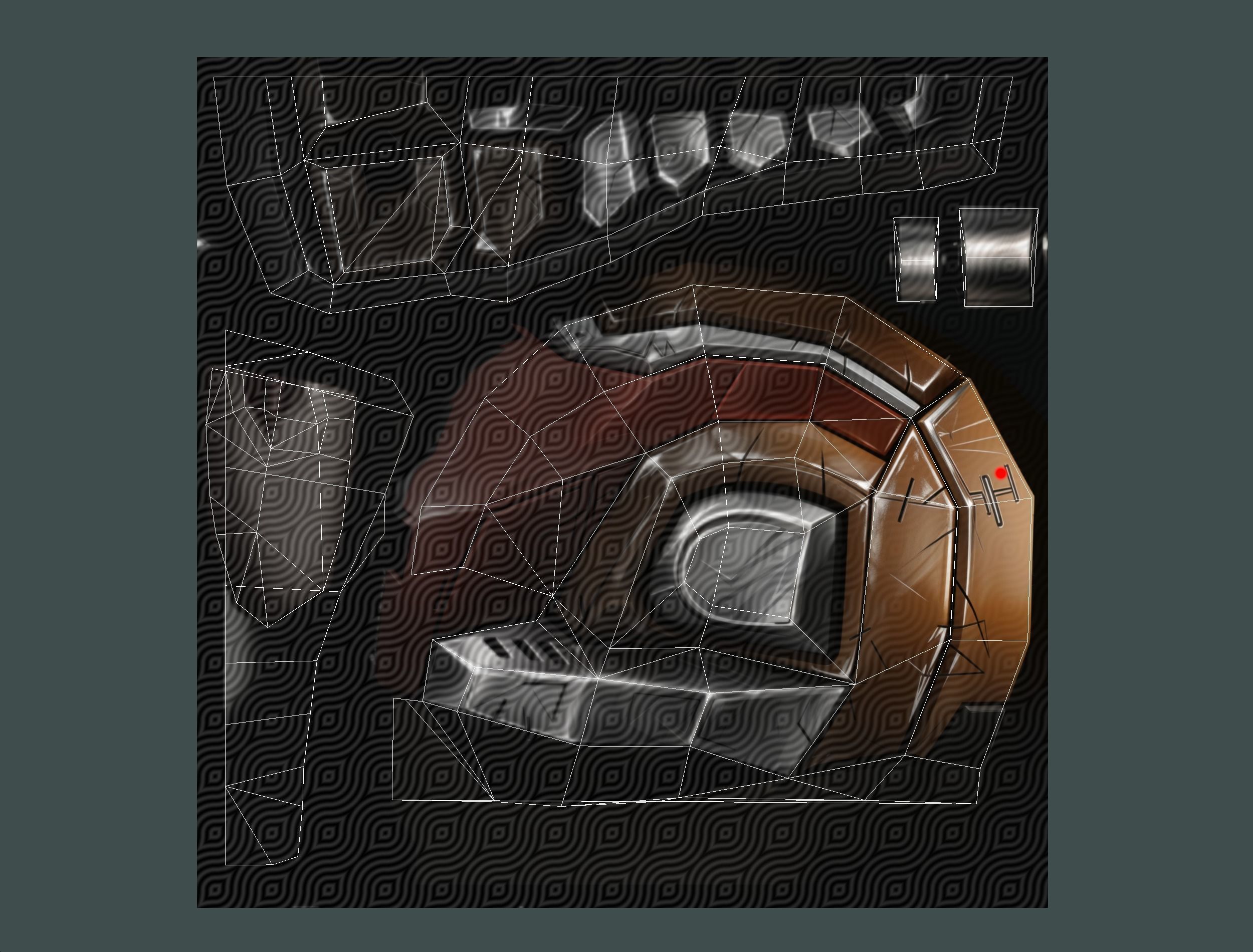 Cartoon Sci-Fi Cyborg Drone Trooper Soldier Low-poly 3D model_86