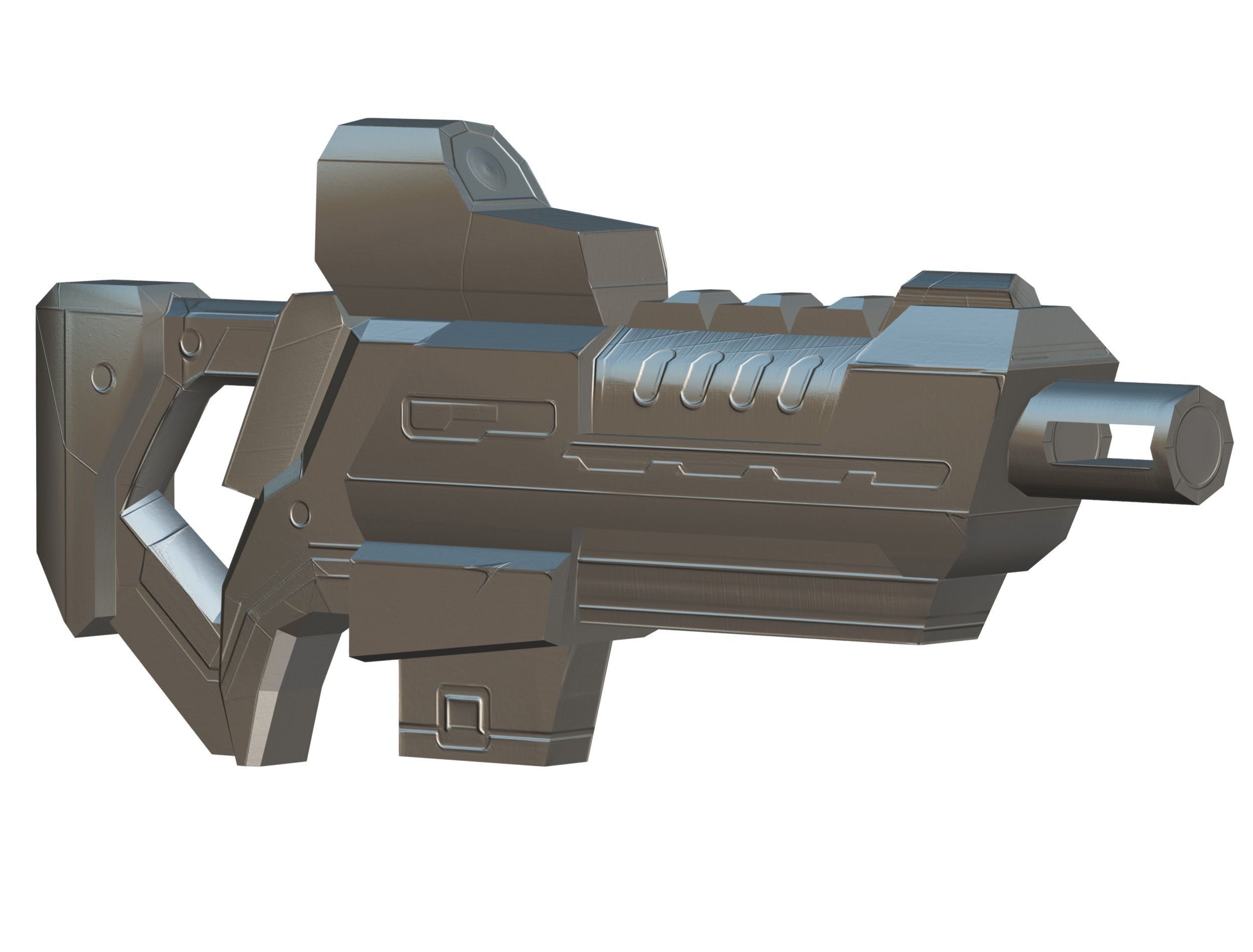 Cartoon Sci-Fi Cyborg Drone Trooper Soldier Low-poly 3D model_79