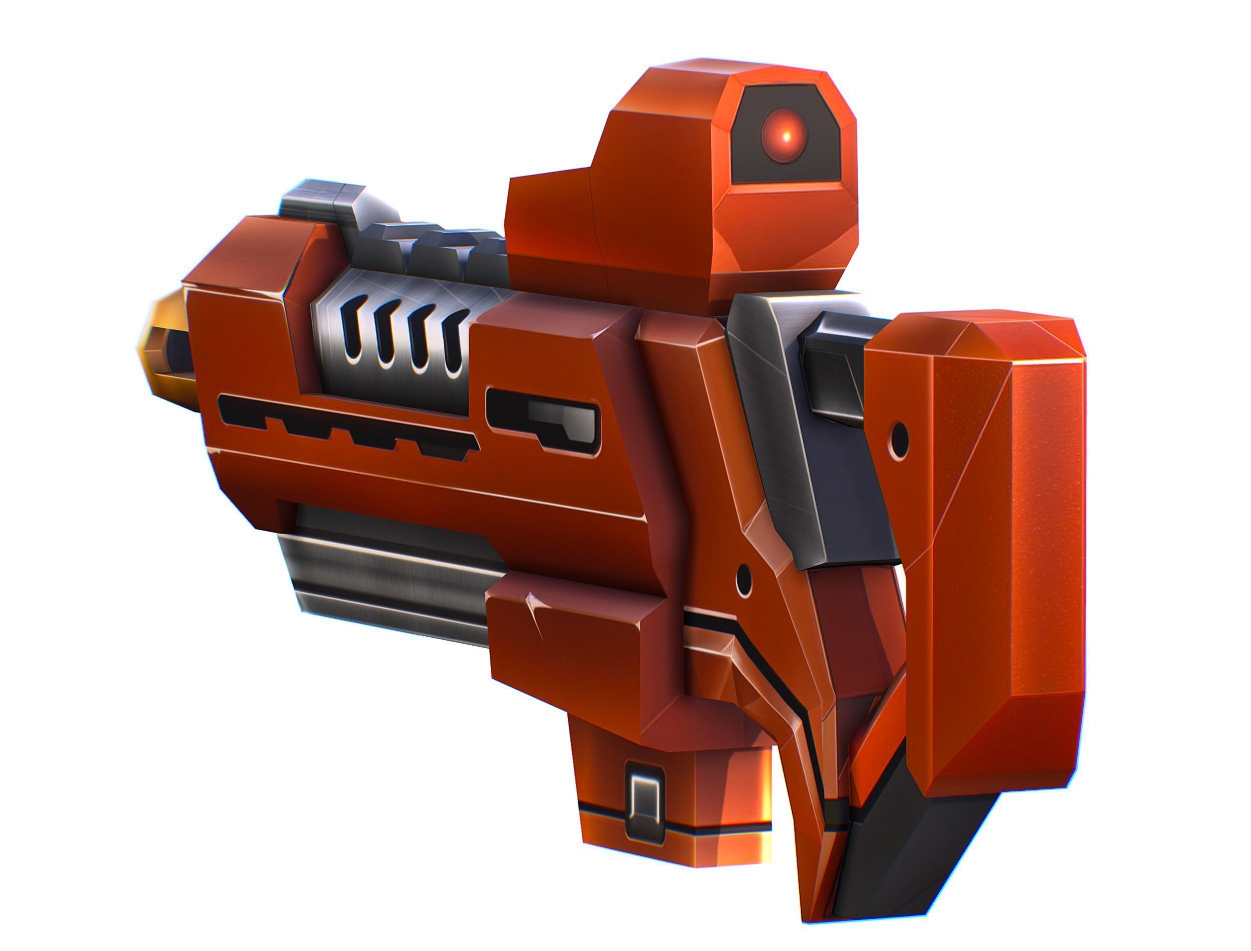 Cartoon Sci-Fi Cyborg Drone Trooper Soldier Low-poly 3D model_65