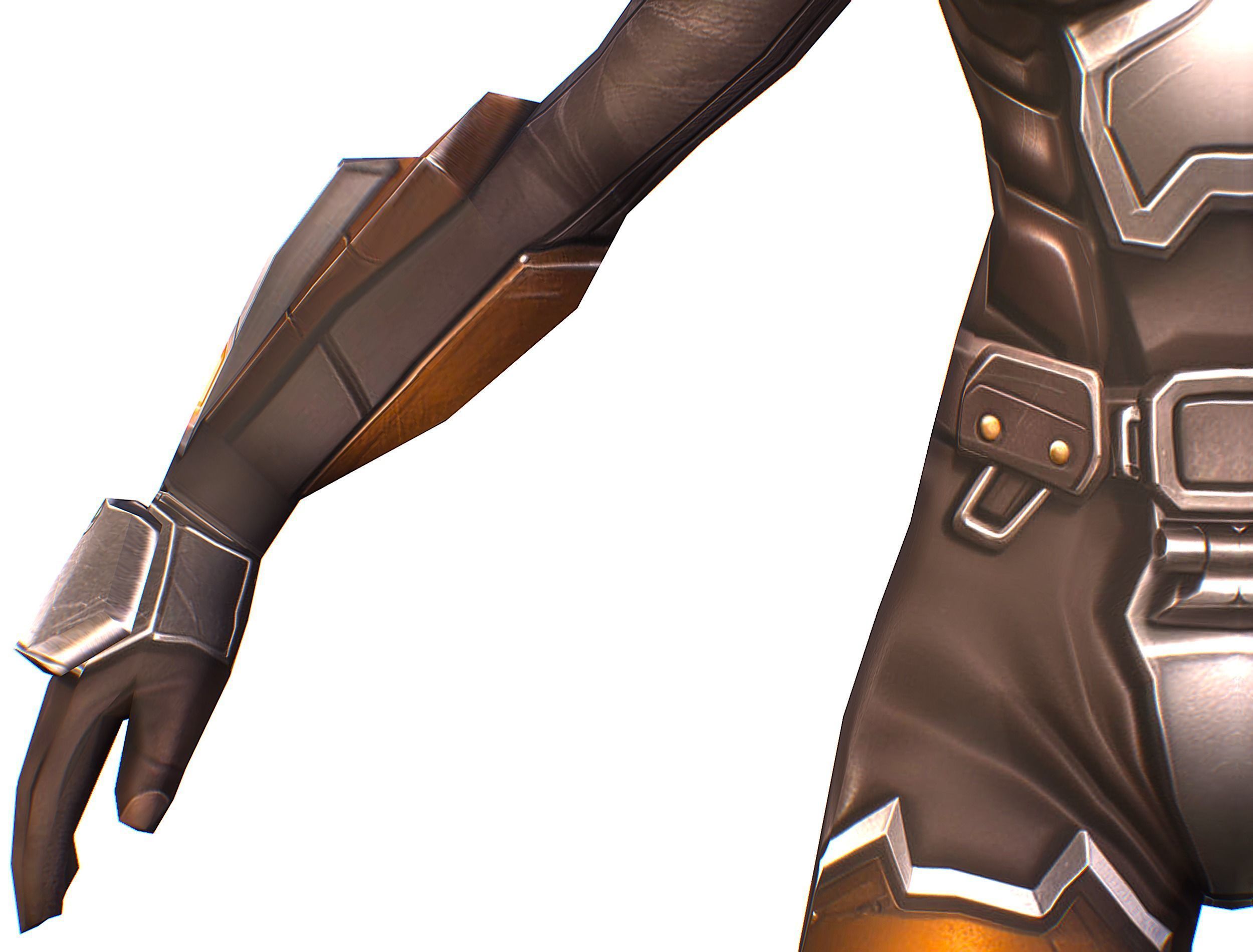 Cartoon Sci-Fi Cyborg Drone Trooper Soldier Low-poly 3D model_13