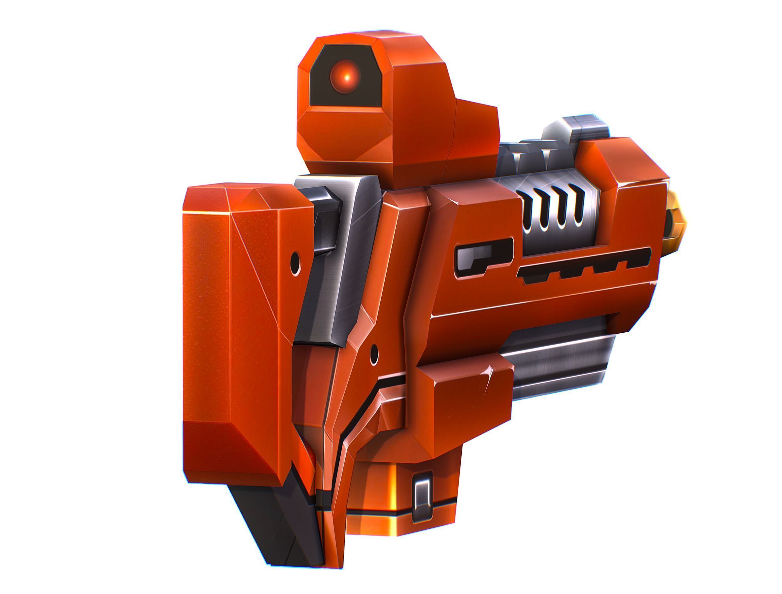 Cartoon Sci-Fi Cyborg Drone Trooper Soldier Low-poly 3D model_68