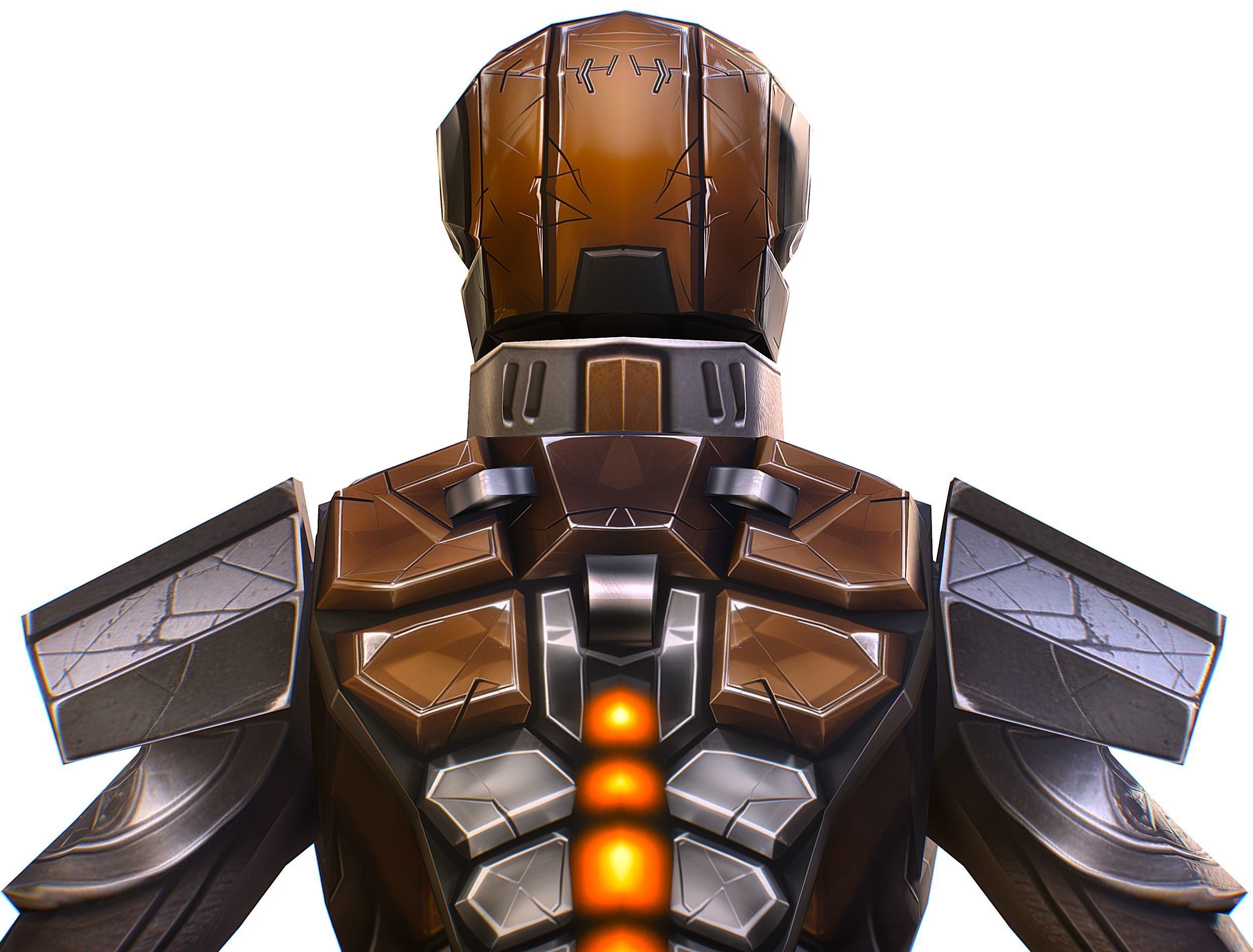 Cartoon Sci-Fi Cyborg Drone Trooper Soldier Low-poly 3D model_18