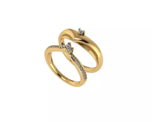 Wedding ring 3d render