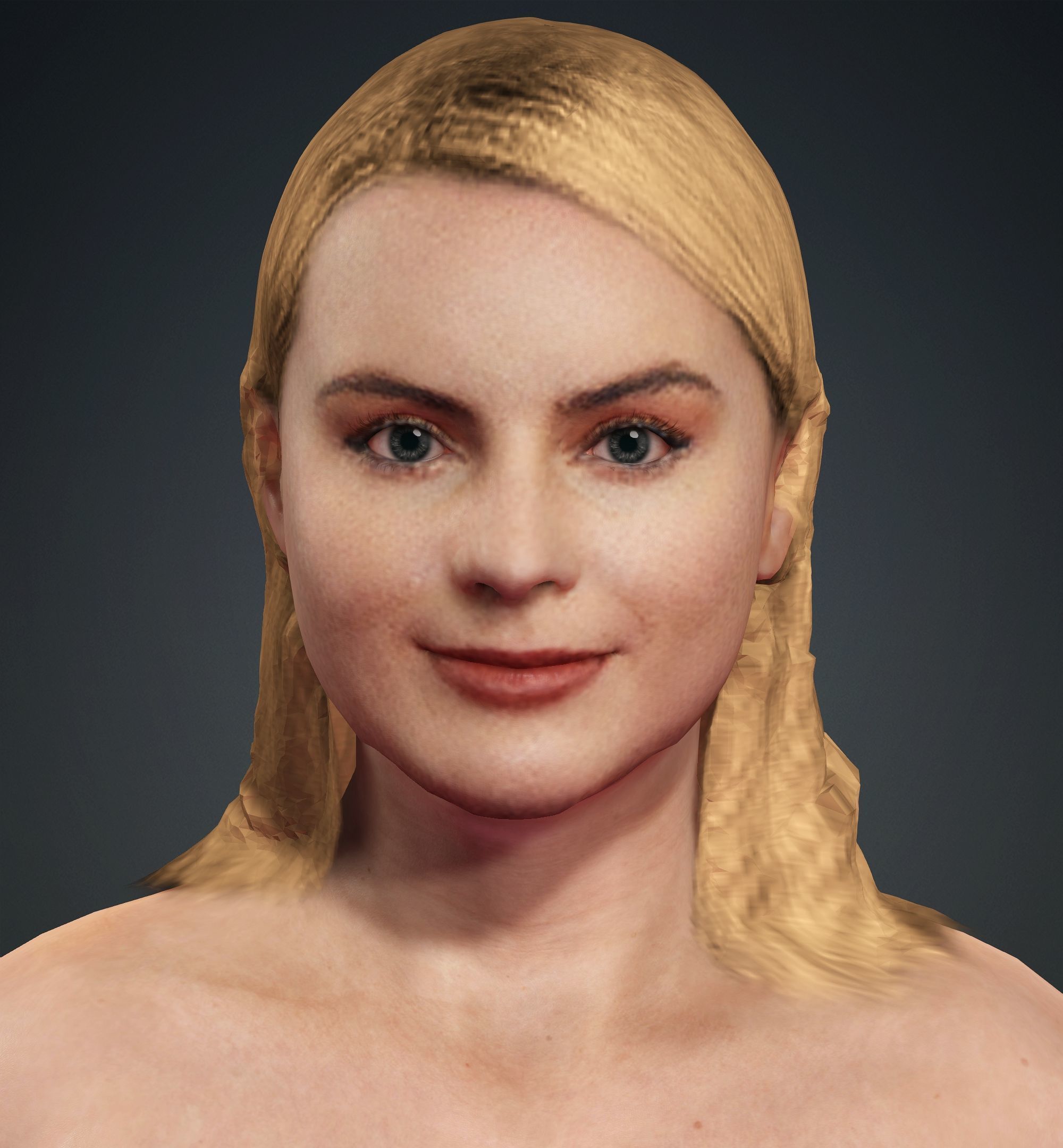Margot Robbie Low-poly 3D model_27