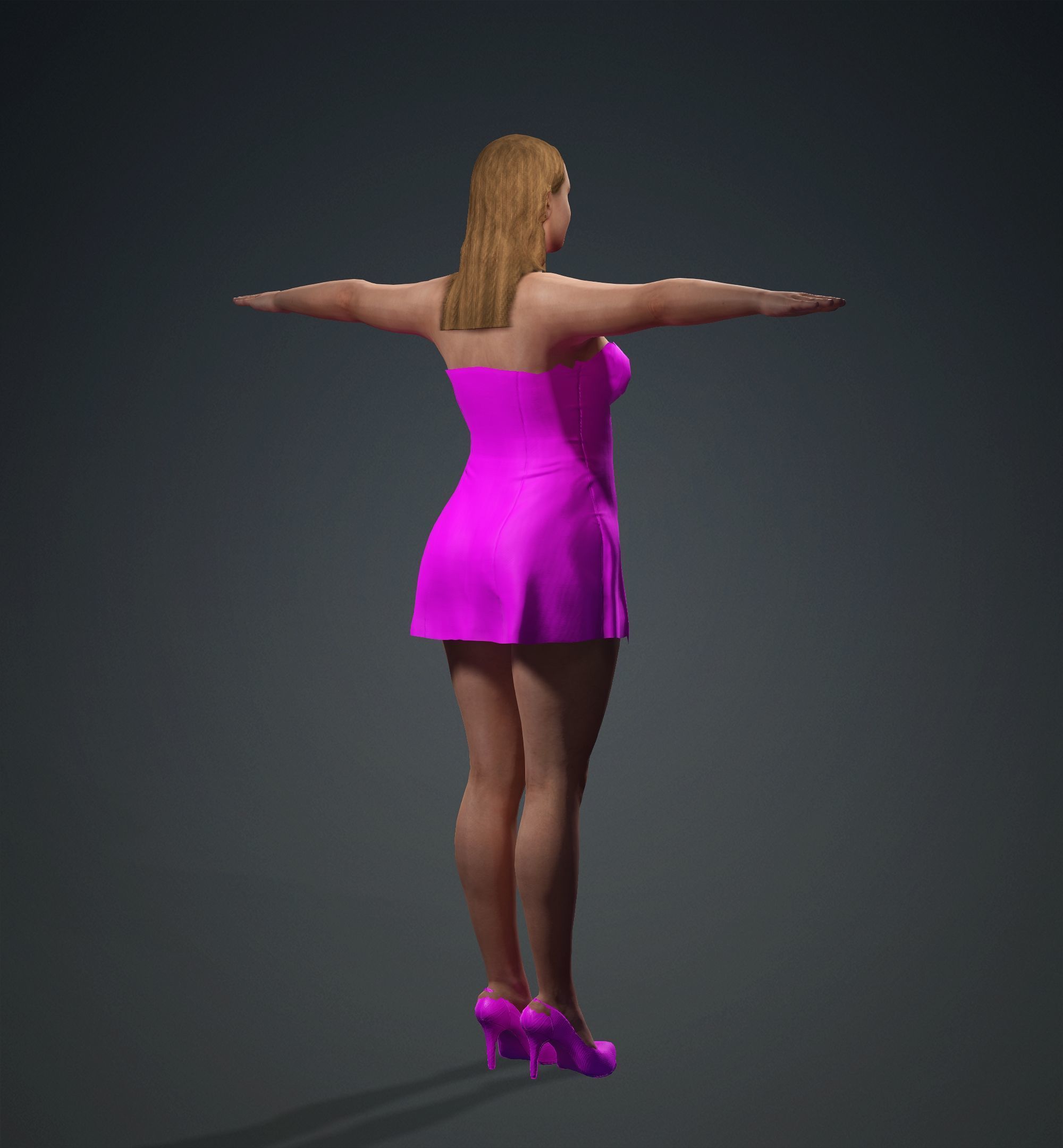 Margot Robbie Low-poly 3D model_15