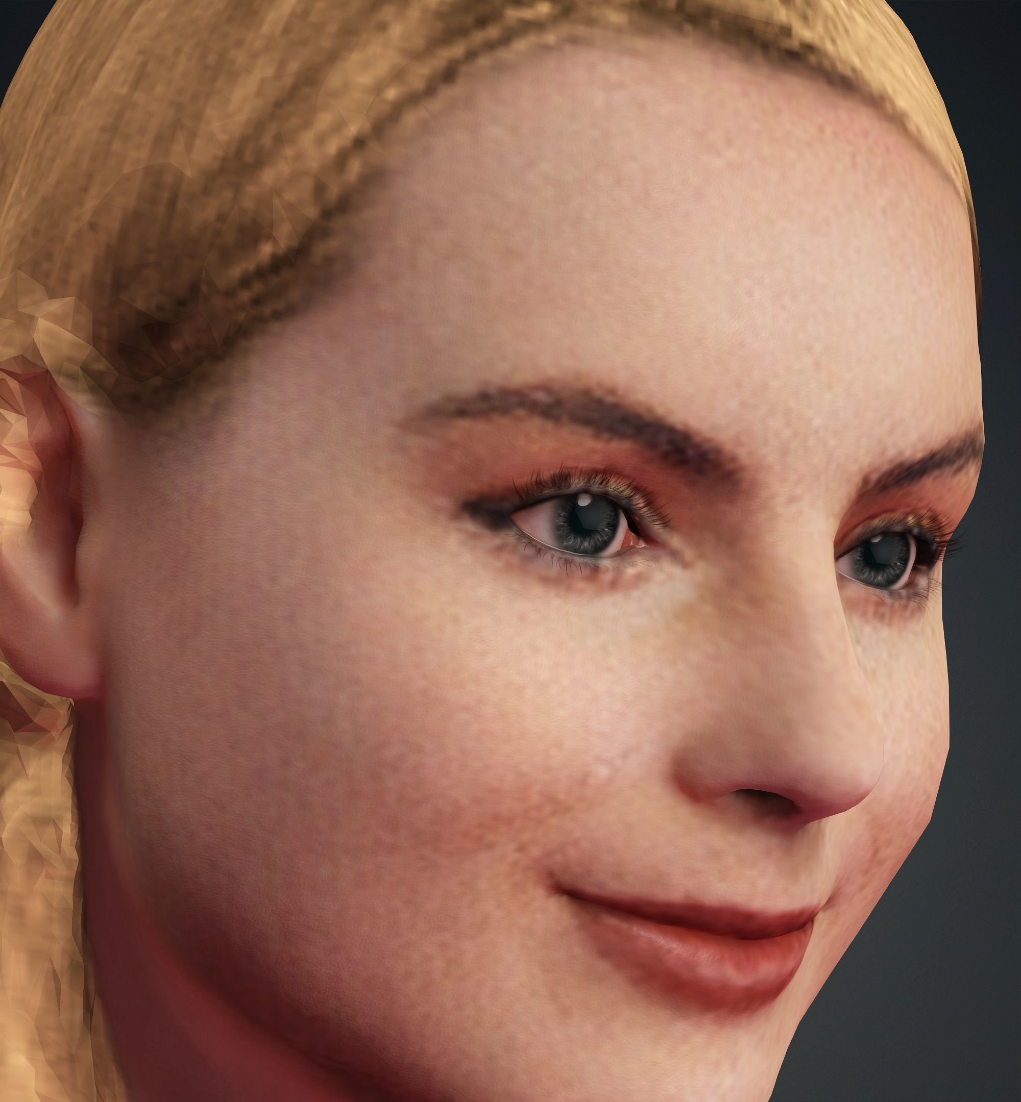 Margot Robbie Low-poly 3D model_32