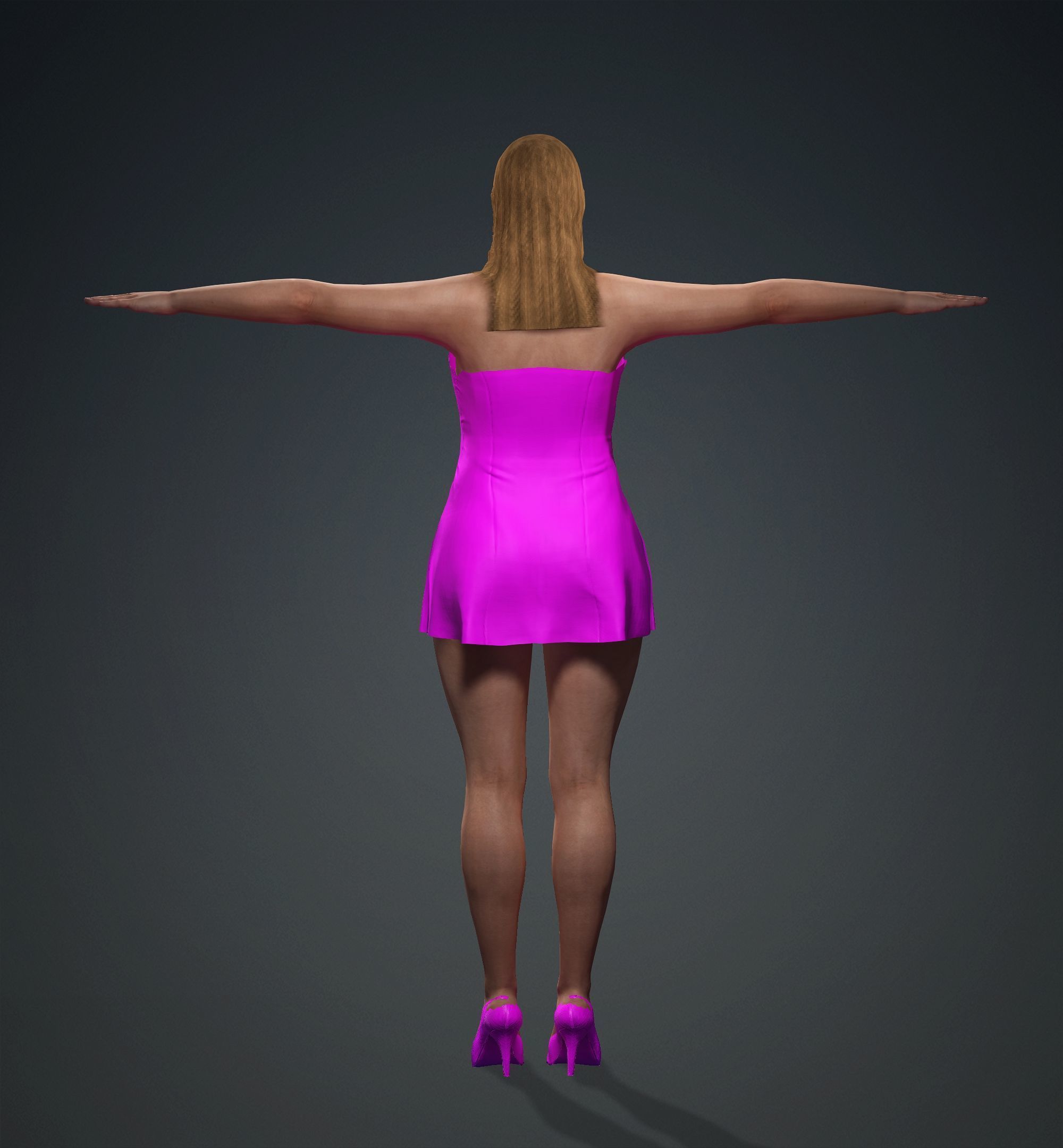 Margot Robbie Low-poly 3D model_28