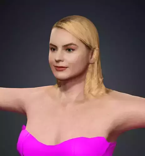 Margot Robbie Low-poly 3D model Margot Robbie Low-poly 3D model