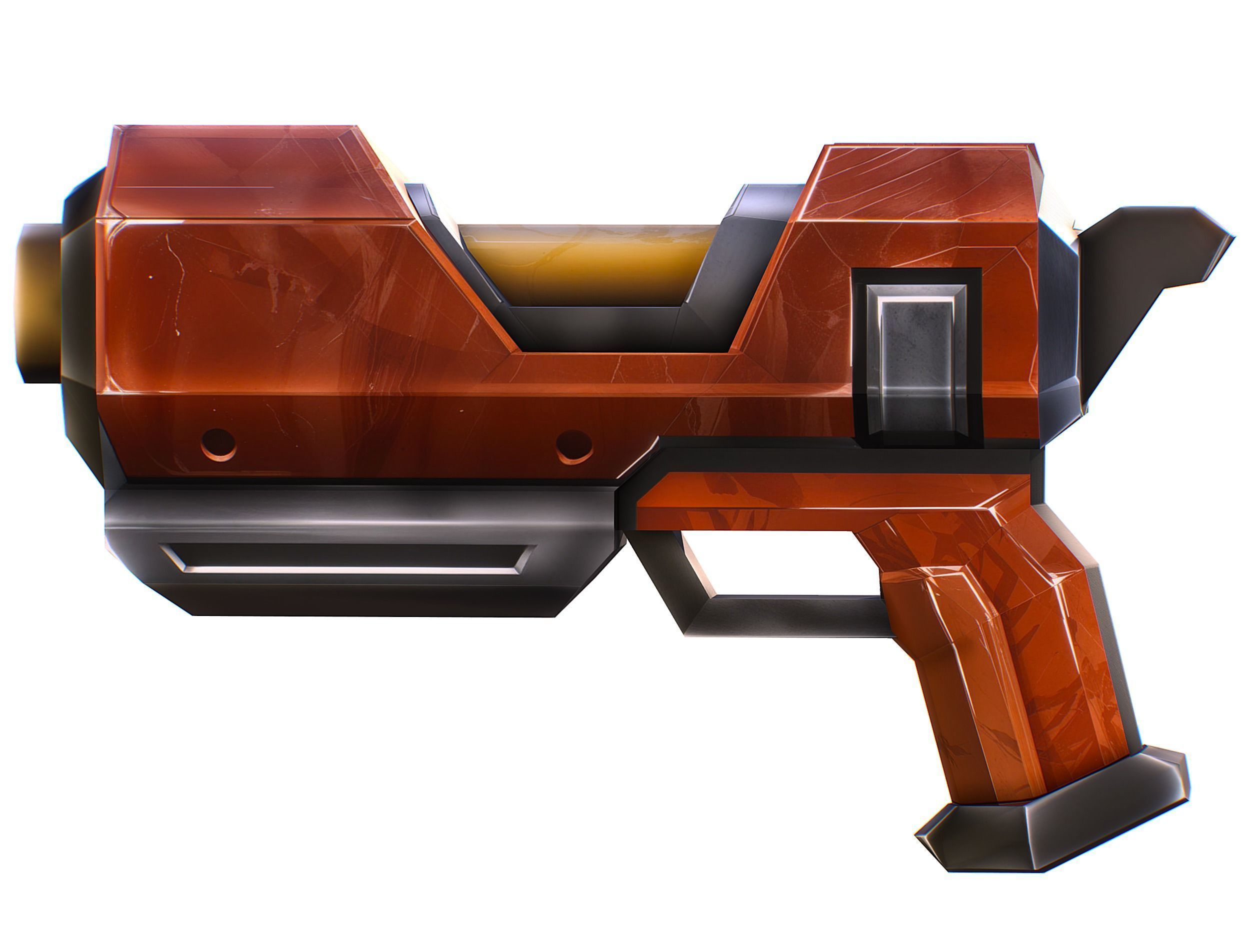 Cartoon Sci-Fi Cyborg Drone Sniper Soldier Low-poly 3D model_43