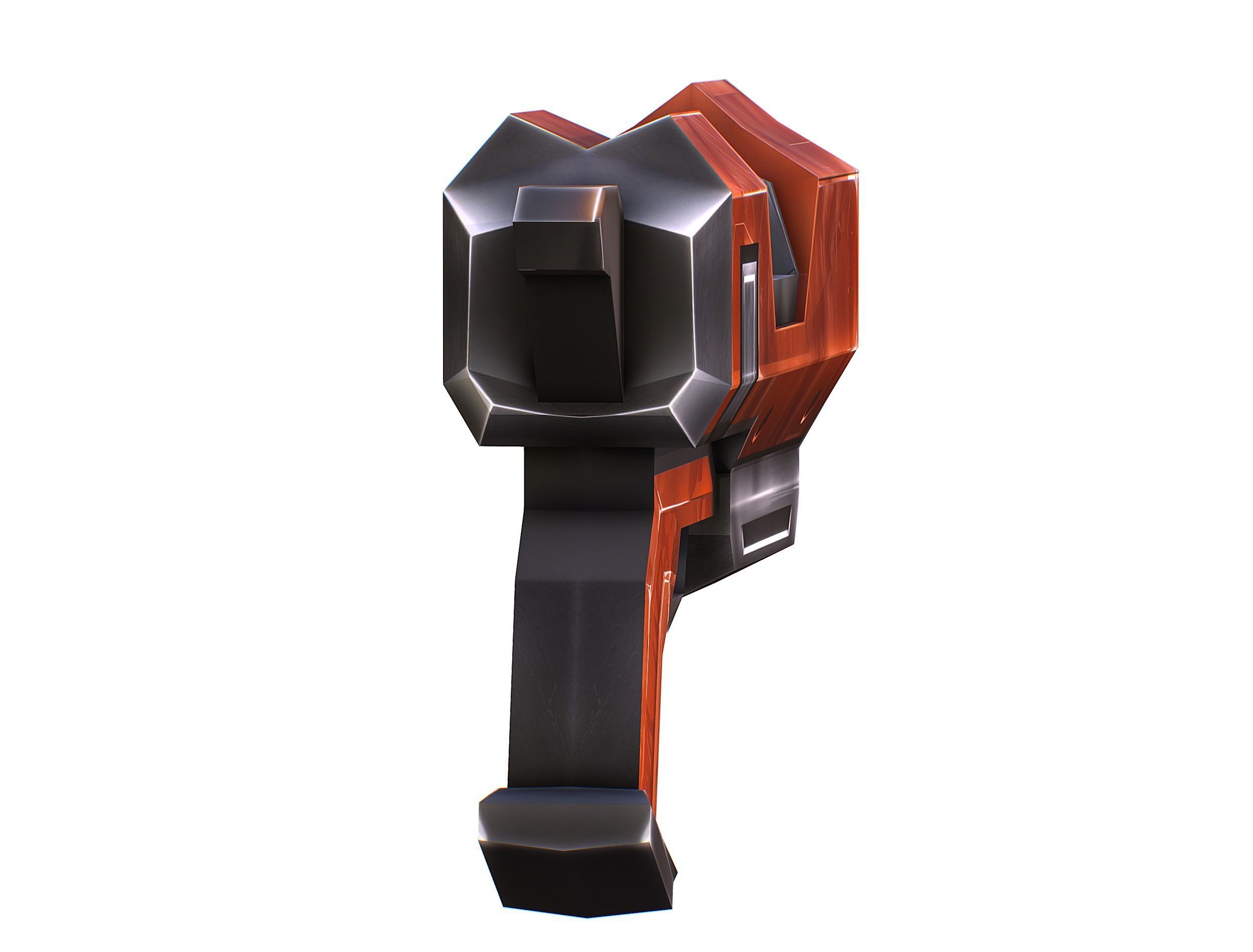 Cartoon Sci-Fi Cyborg Drone Sniper Soldier Low-poly 3D model_47