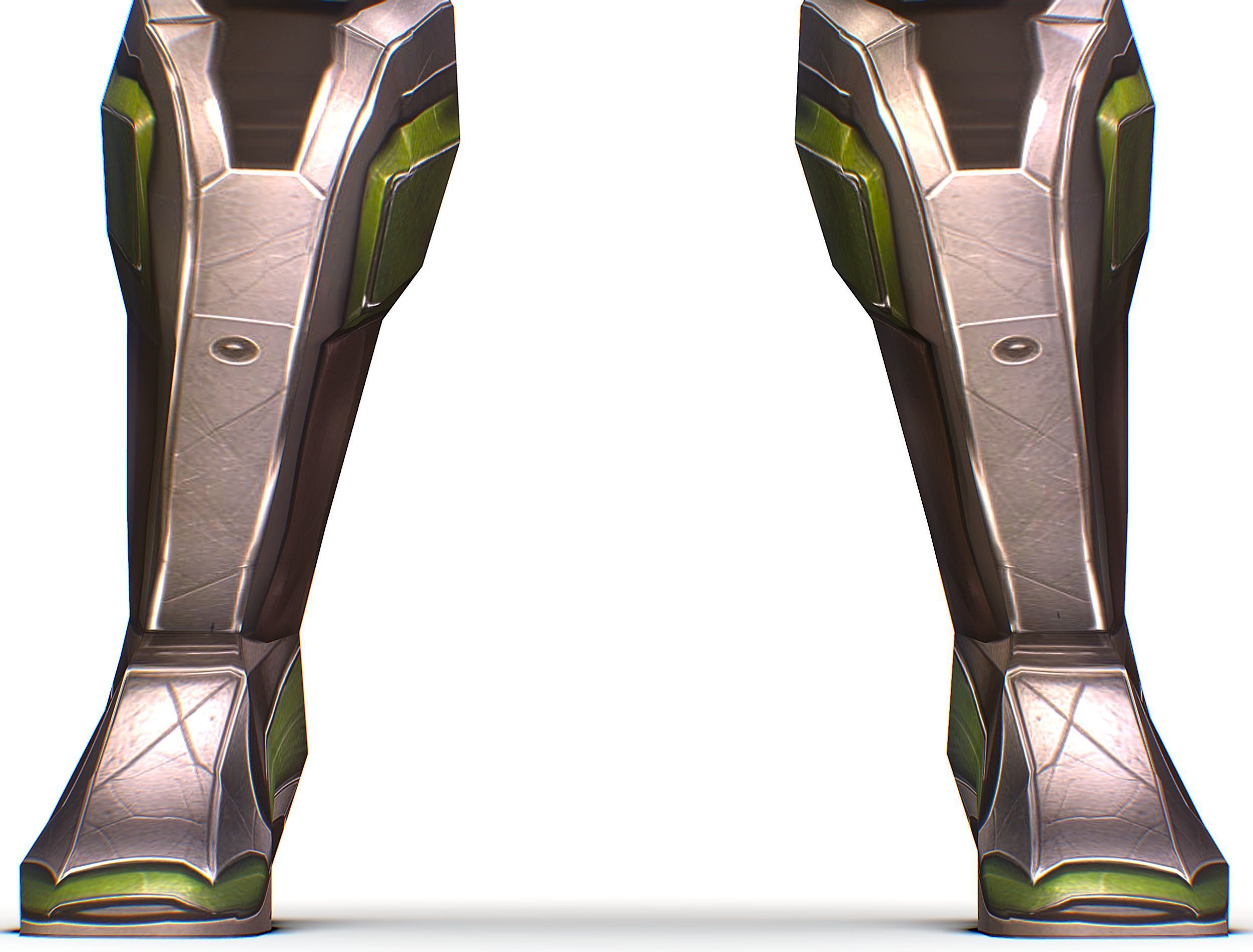 Cartoon Sci-Fi Cyborg Drone Sniper Soldier Low-poly 3D model_21