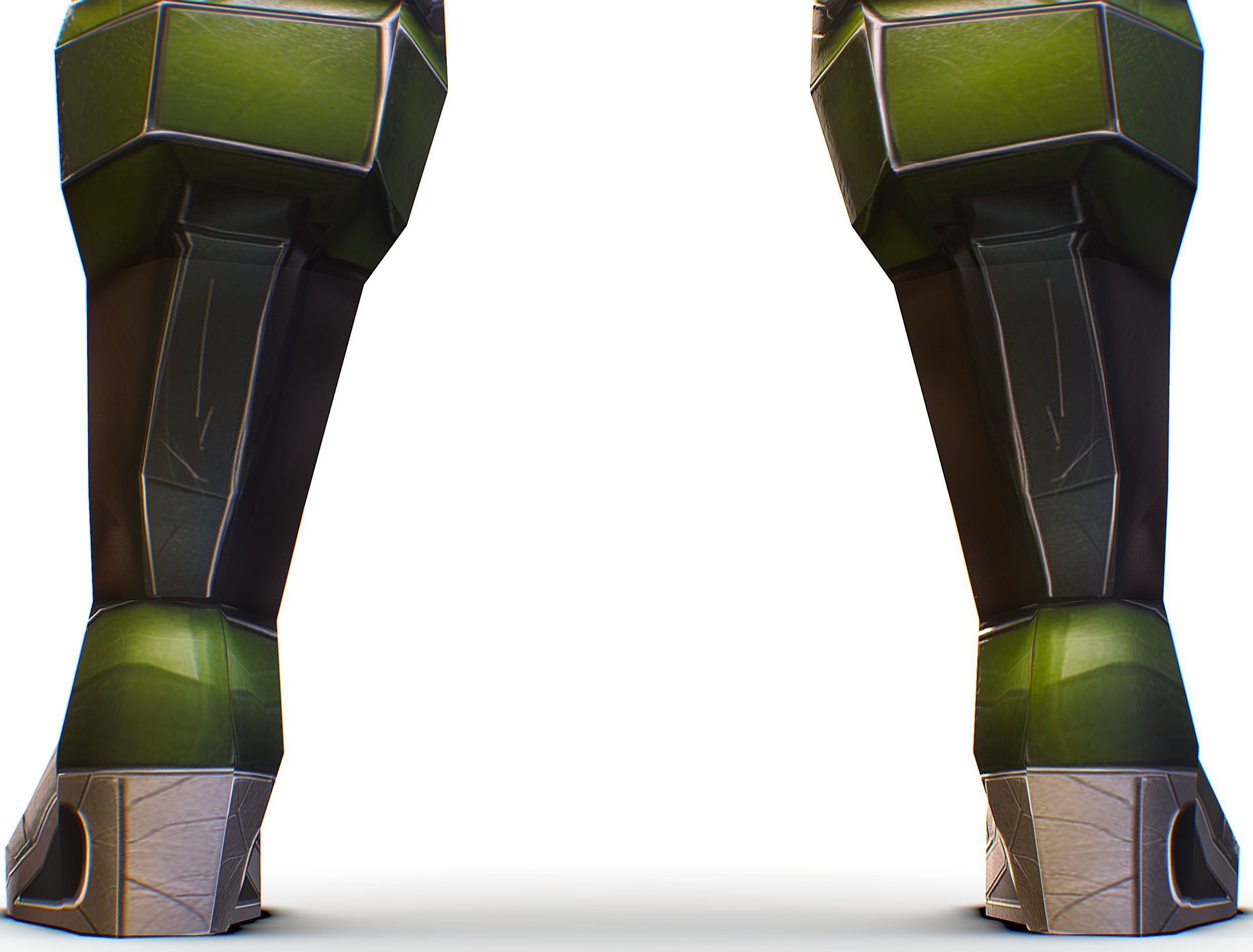 Cartoon Sci-Fi Cyborg Drone Sniper Soldier Low-poly 3D model_28