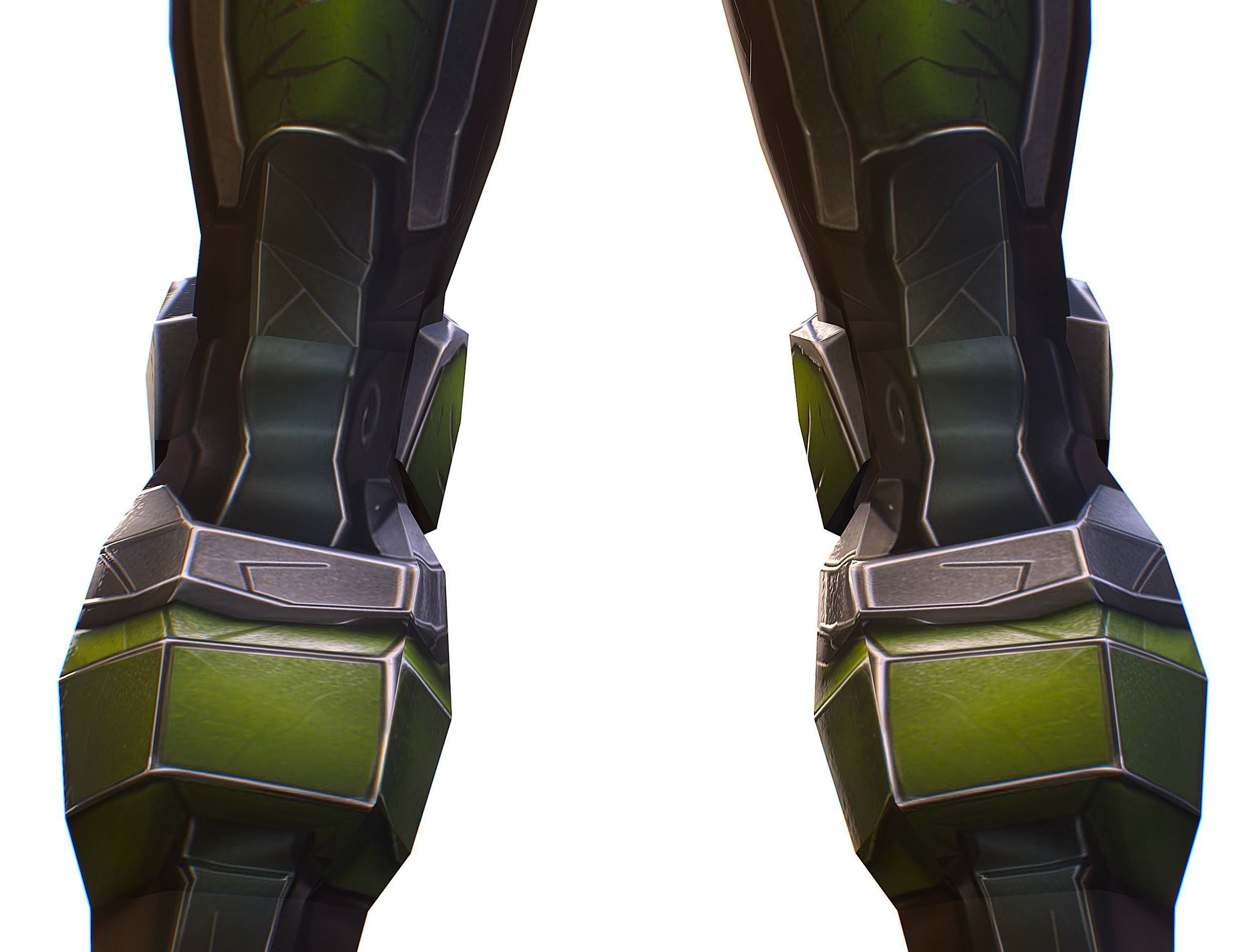 Cartoon Sci-Fi Cyborg Drone Sniper Soldier Low-poly 3D model_27