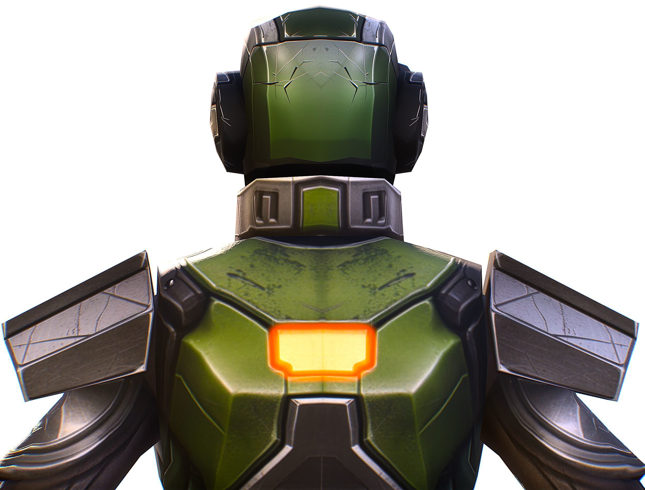 Cartoon Sci-Fi Cyborg Drone Sniper Soldier Low-poly 3D model_22